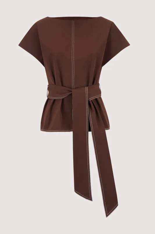 Don't Get Sash-y Top in Parachute Taffeta made by Rosie Assoulin