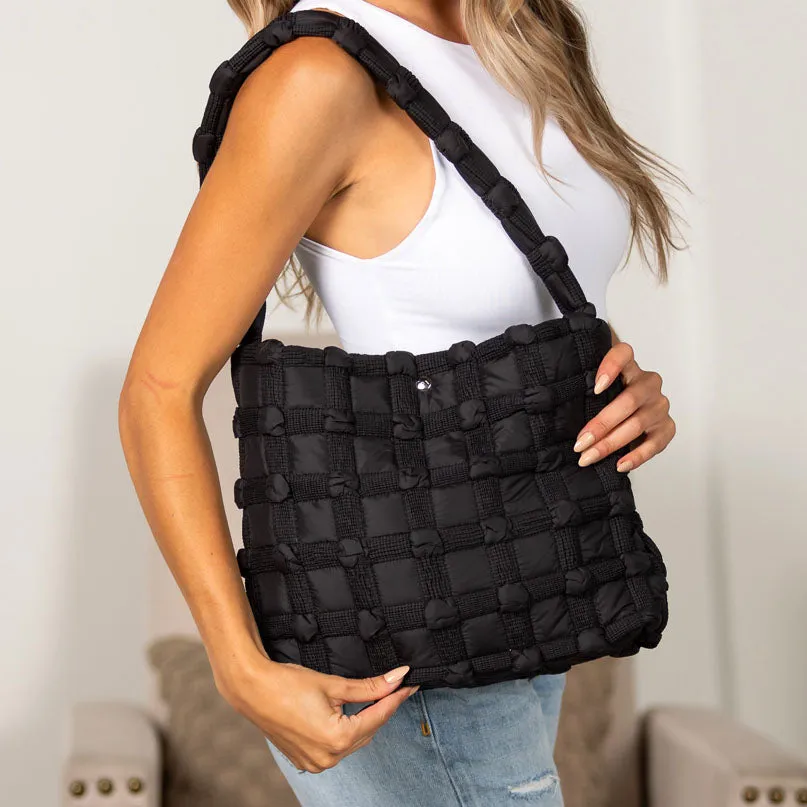 Maya Basket Weave Puffer Tote sold by Allis Corner product image thumbnail 3