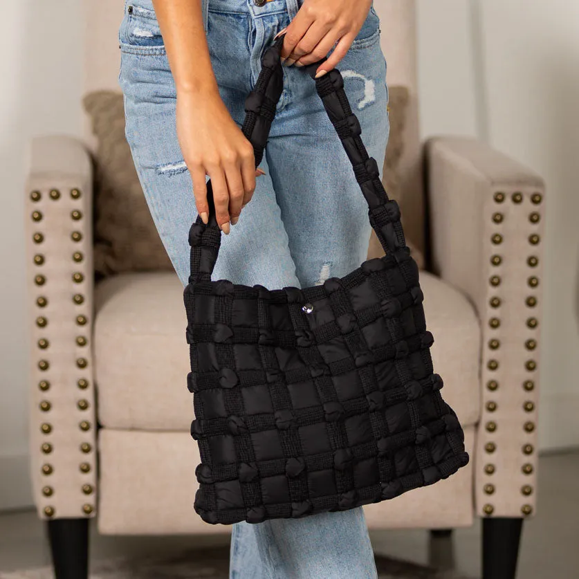Maya Basket Weave Puffer Tote sold by Allis Corner product image thumbnail 4