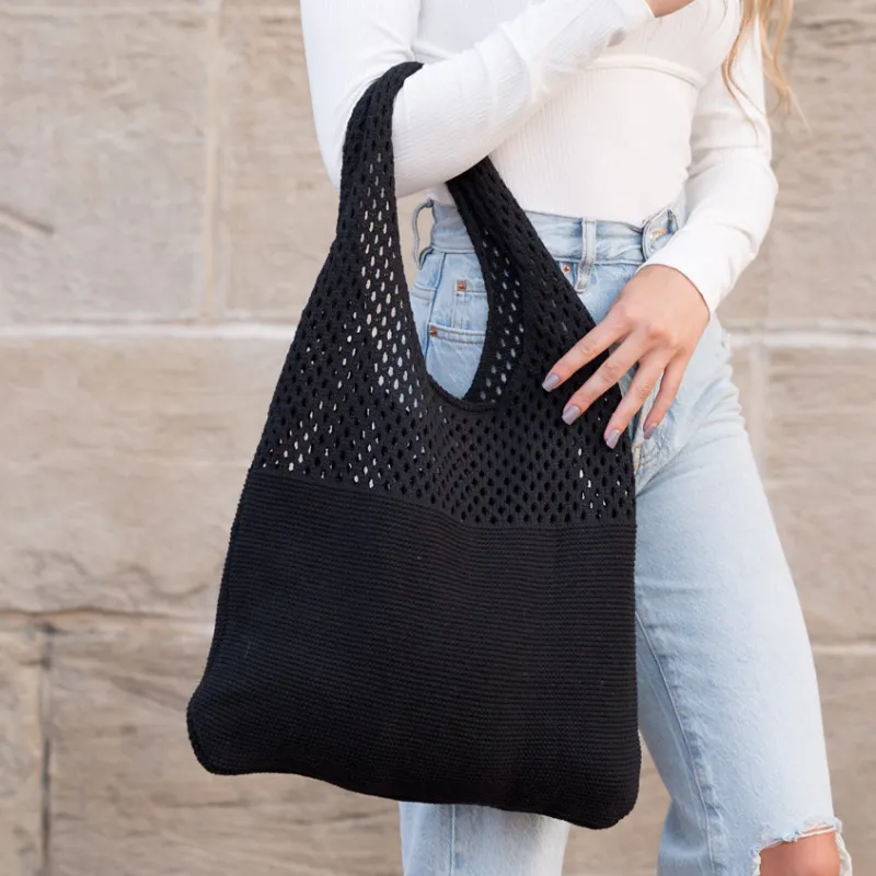 Soft Knit Hobo Shoulder Bag made by Allis Corner