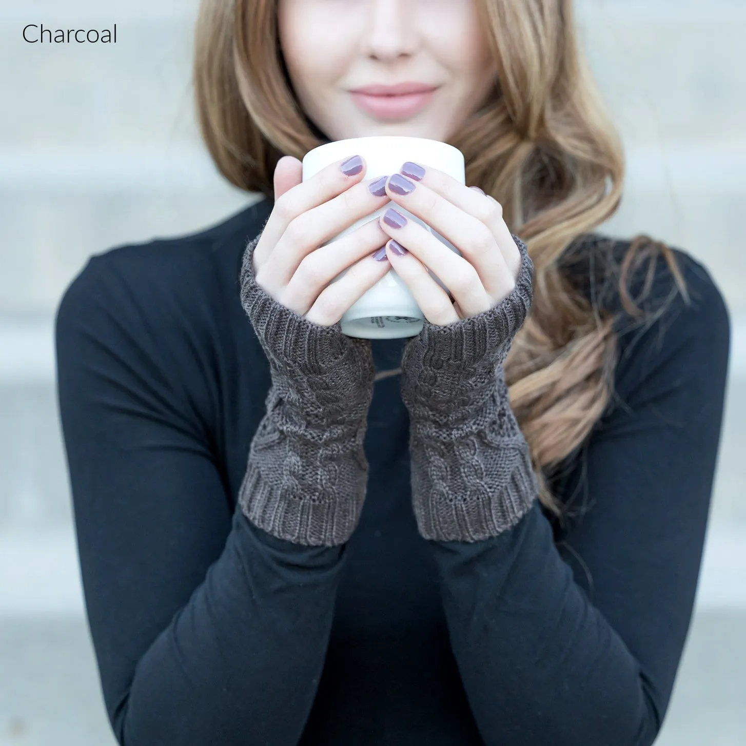 Cable Knit Short Handwarmers sold by Allis Corner product image thumbnail 4
