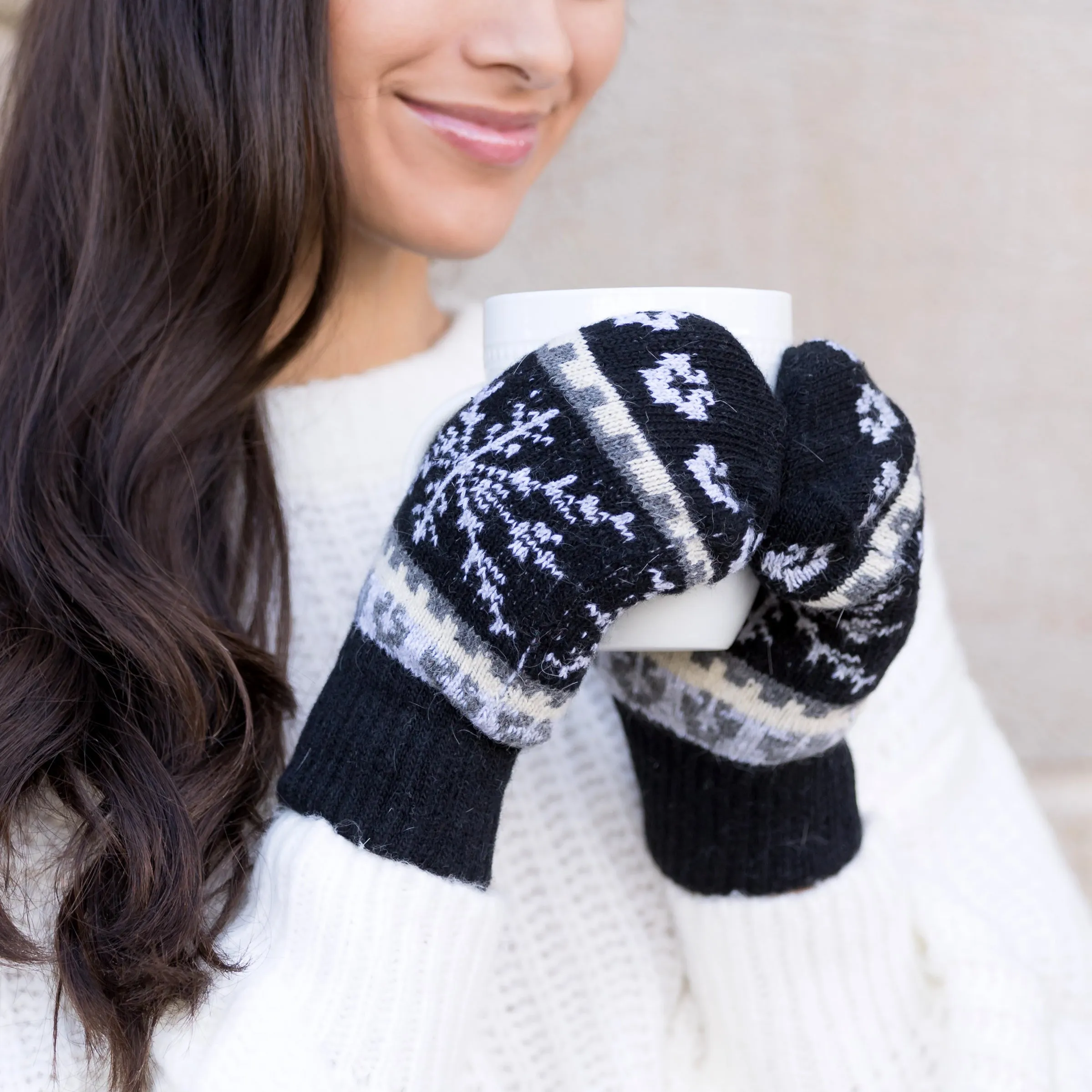 Nordic Snowflake Mittens sold by Allis Corner
