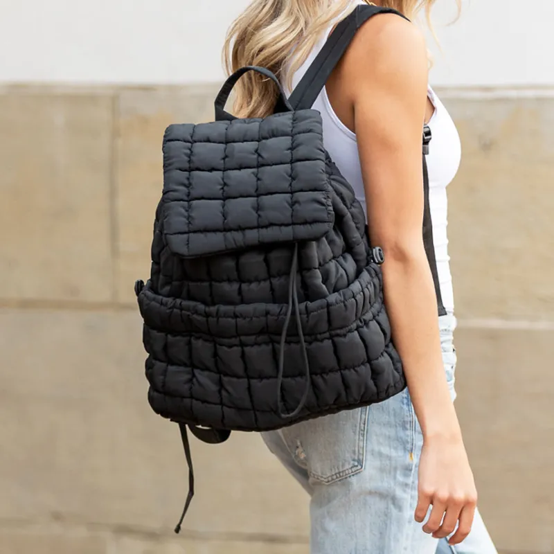 Stevie Quilted Puffer Backpack made by Allis Corner
