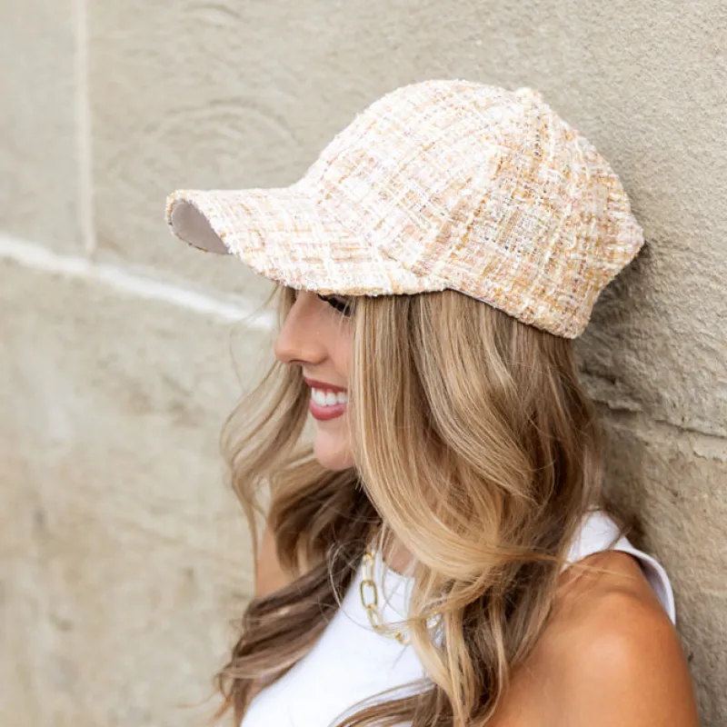 Tweed Sparkle Ball Cap made by Allis Corner