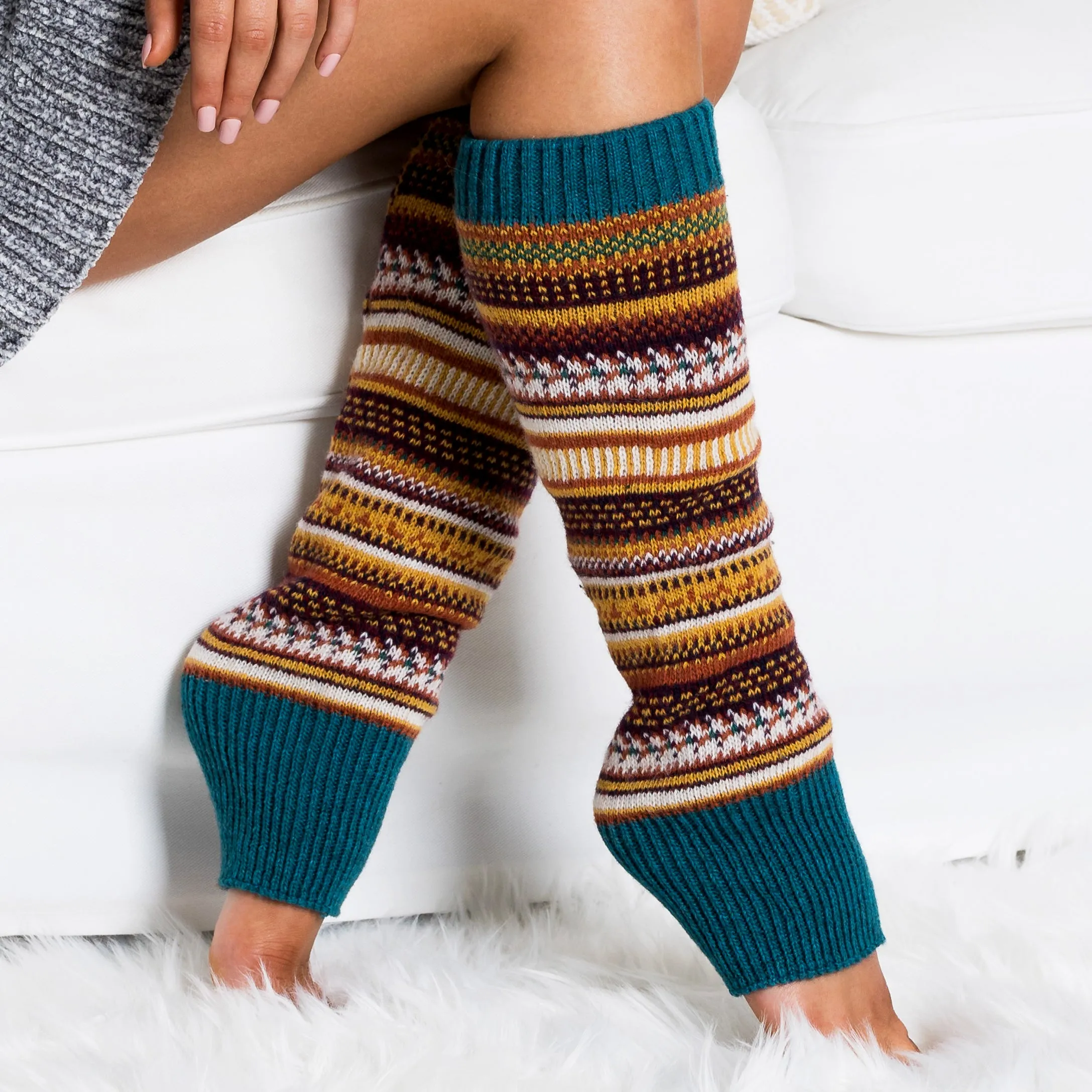 Fairisle Leg Warmers sold by Allis Corner product image thumbnail 5