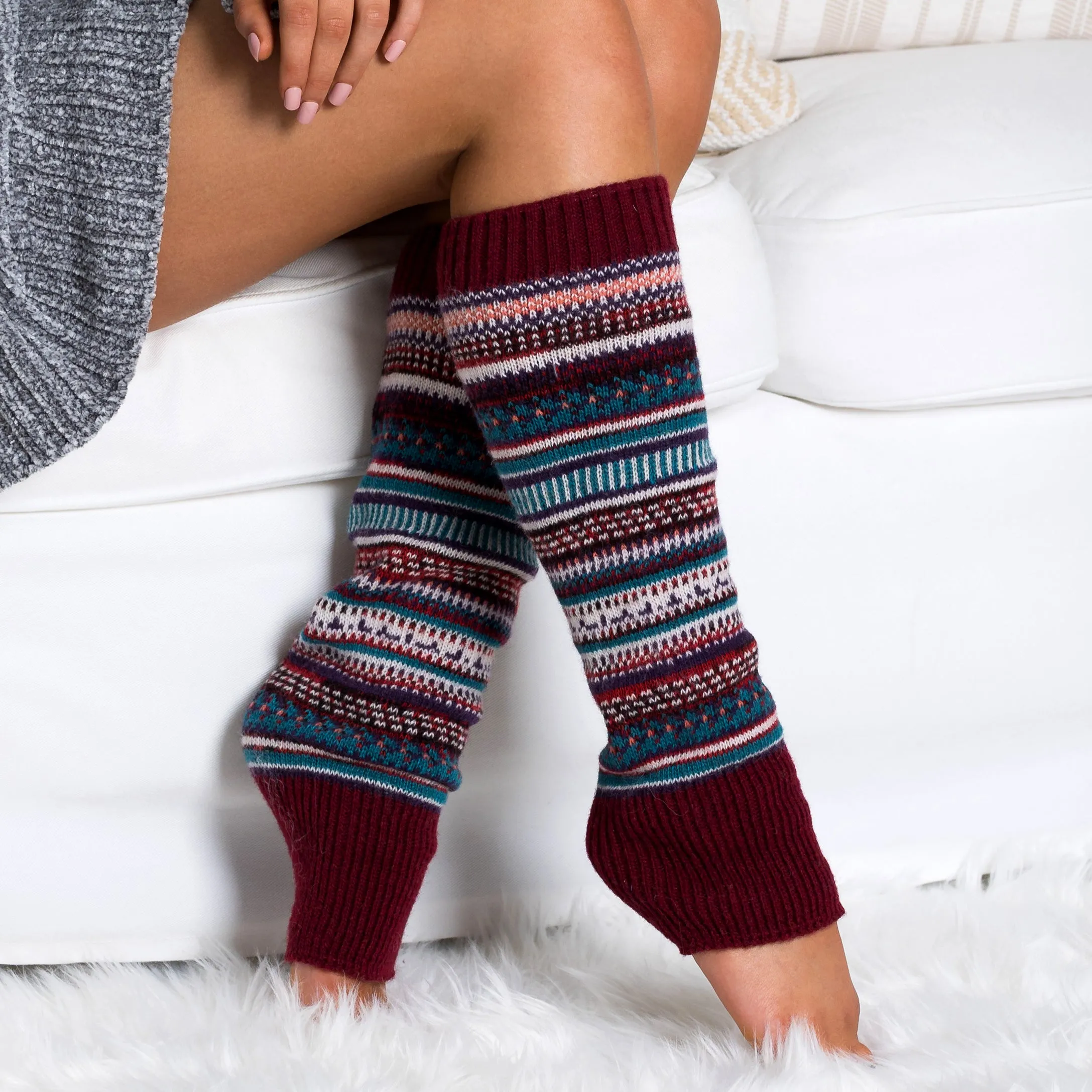 Fairisle Leg Warmers sold by Allis Corner