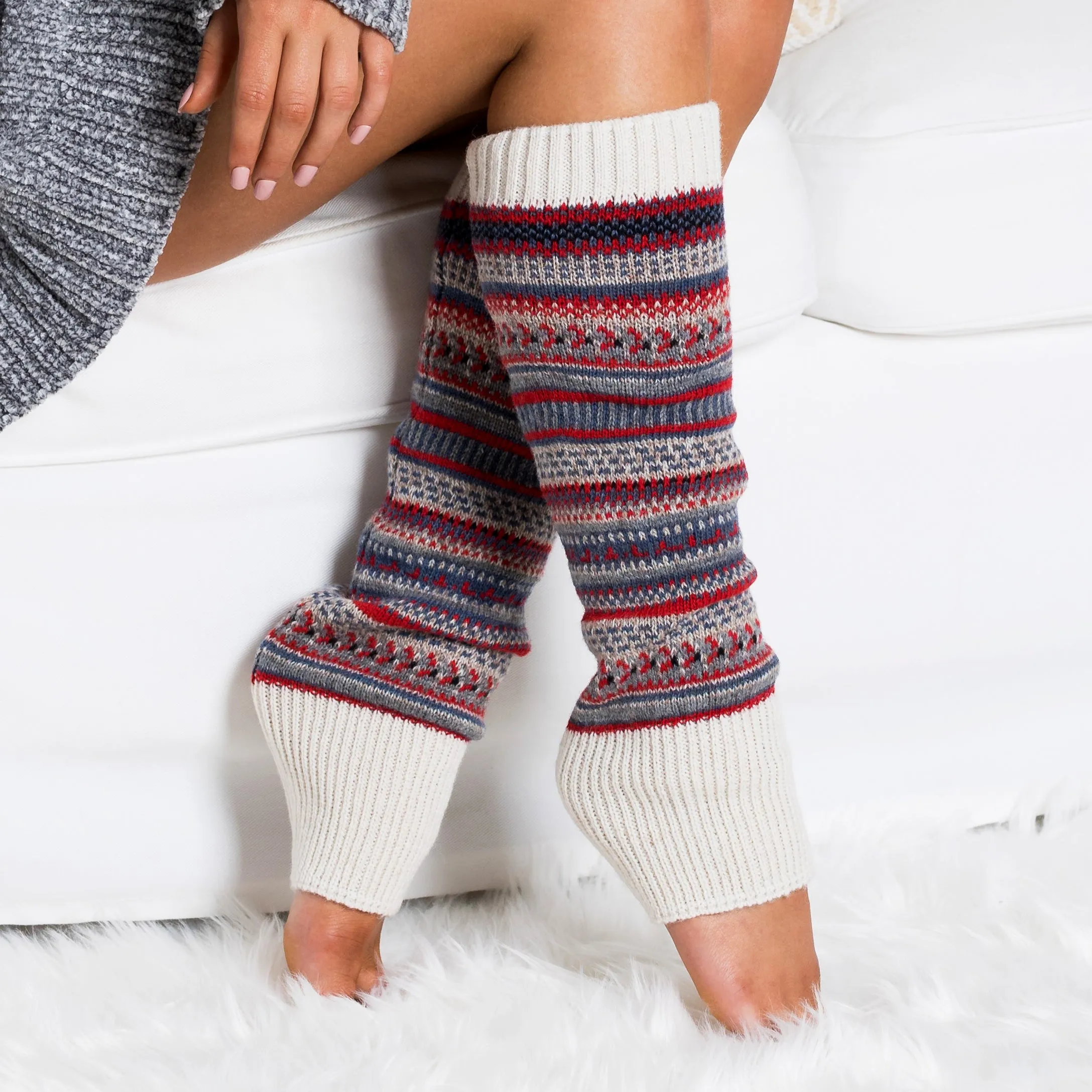 Fairisle Leg Warmers sold by Allis Corner product image thumbnail 2