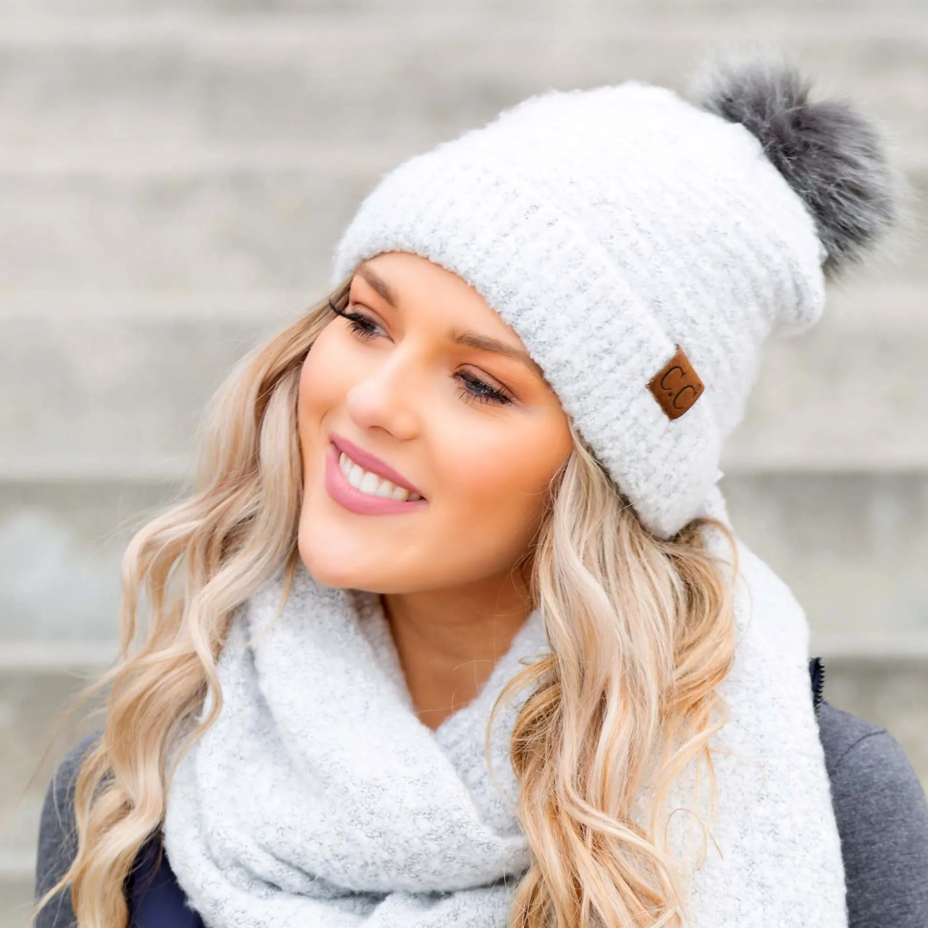 C.C® Ultra Soft Fur Pom Beanie sold by Allis Corner product image thumbnail 5