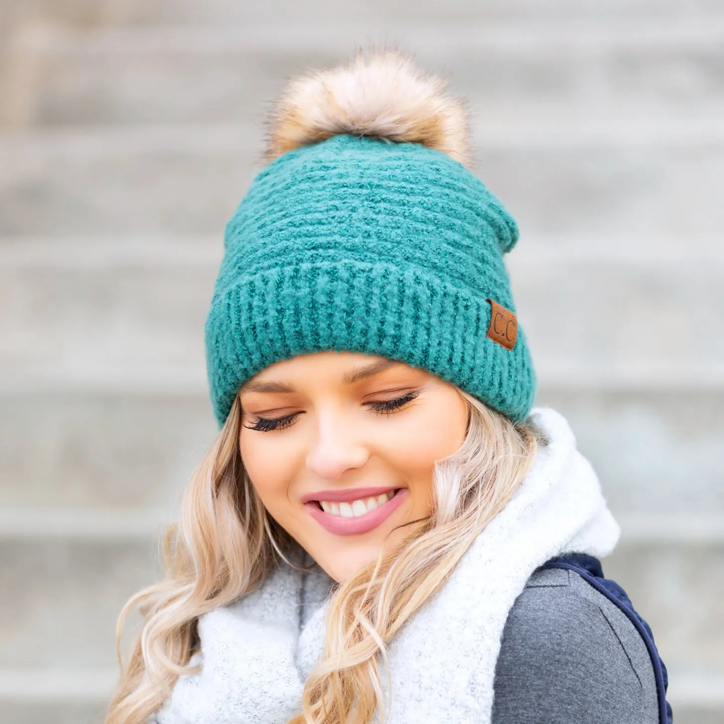 C.C® Ultra Soft Fur Pom Beanie sold by Allis Corner product image thumbnail 3
