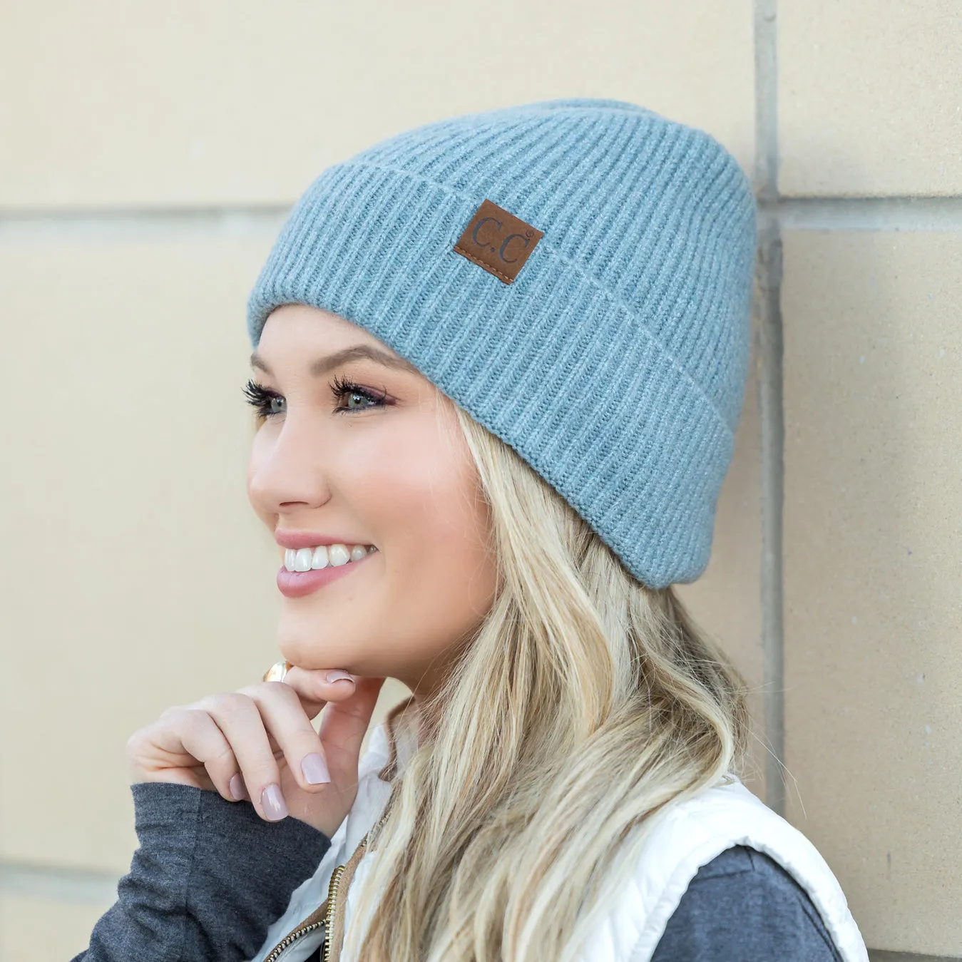 C.C® Fine Yarn Cuff Beanie sold by Allis Corner