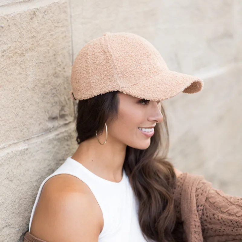 Boucle Sherpa Boyfriend Ball Cap made by Allis Corner