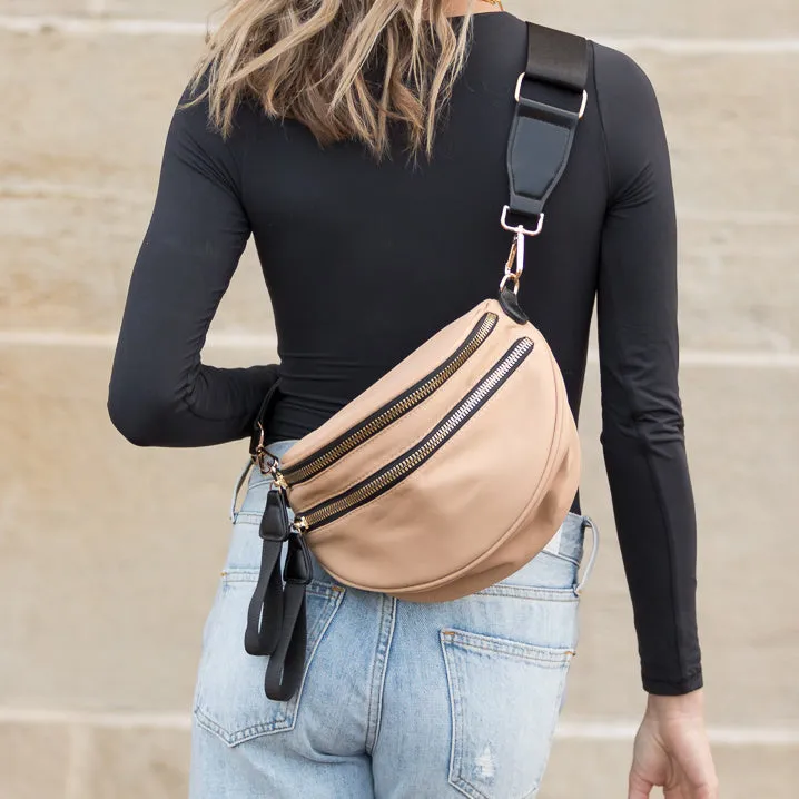 Gia Double Zip Nylon Crescent Sling sold by Allis Corner product image thumbnail 2