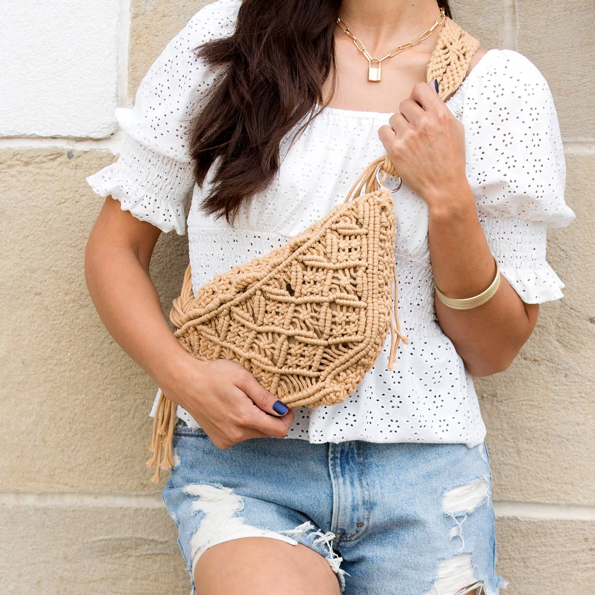 Macrame Sling Bag sold by Allis Corner