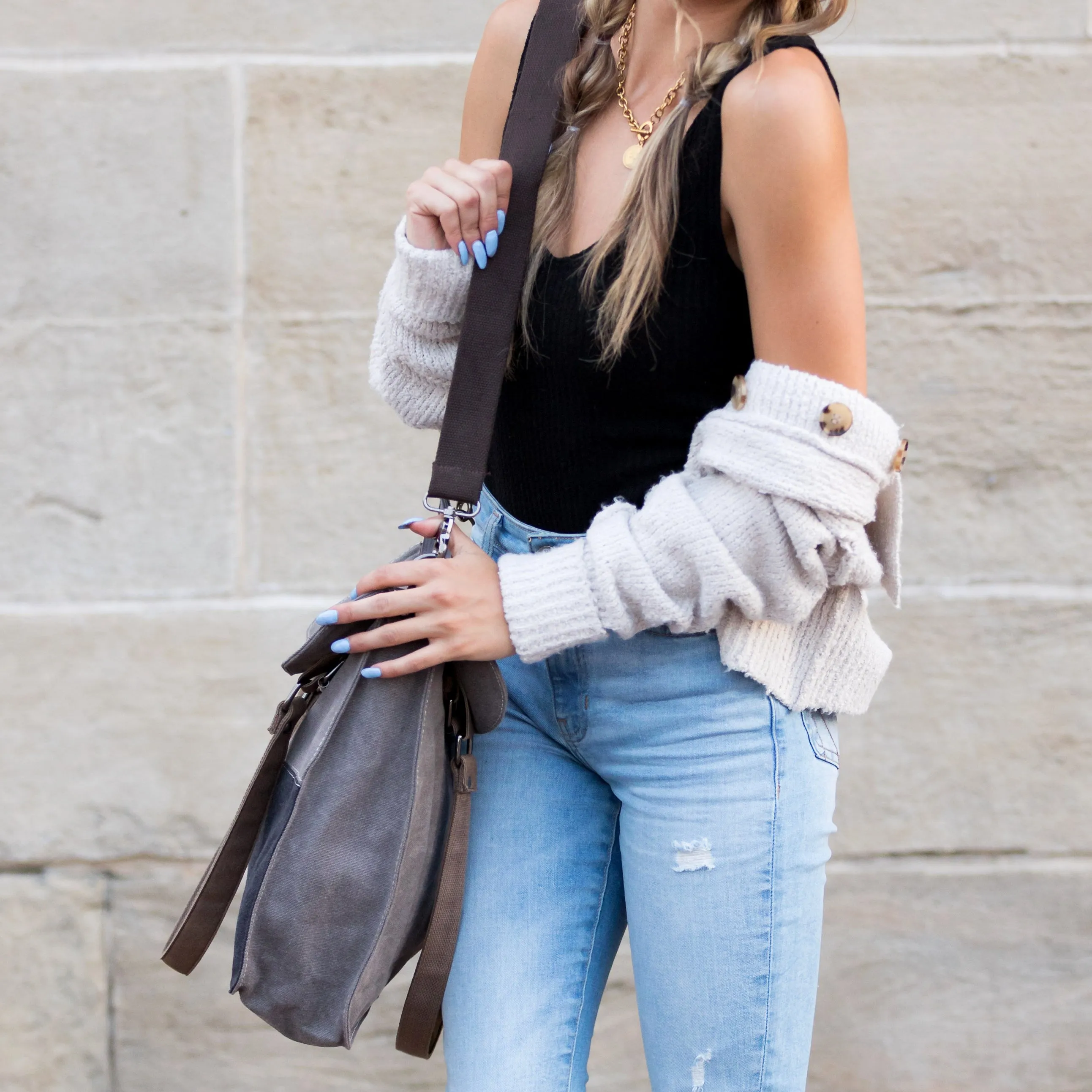 Colorblock Messenger Bag sold by Allis Corner product image thumbnail 3