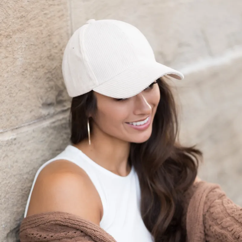 Corduroy Boyfriend Ball Cap made by Allis Corner