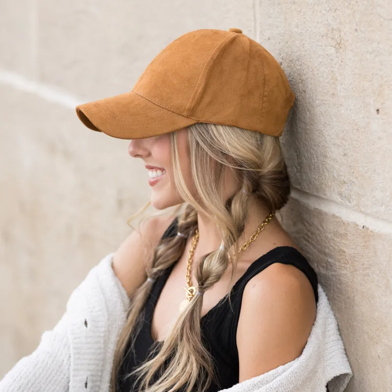 Suede Boyfriend Ball Cap made by Allis Corner