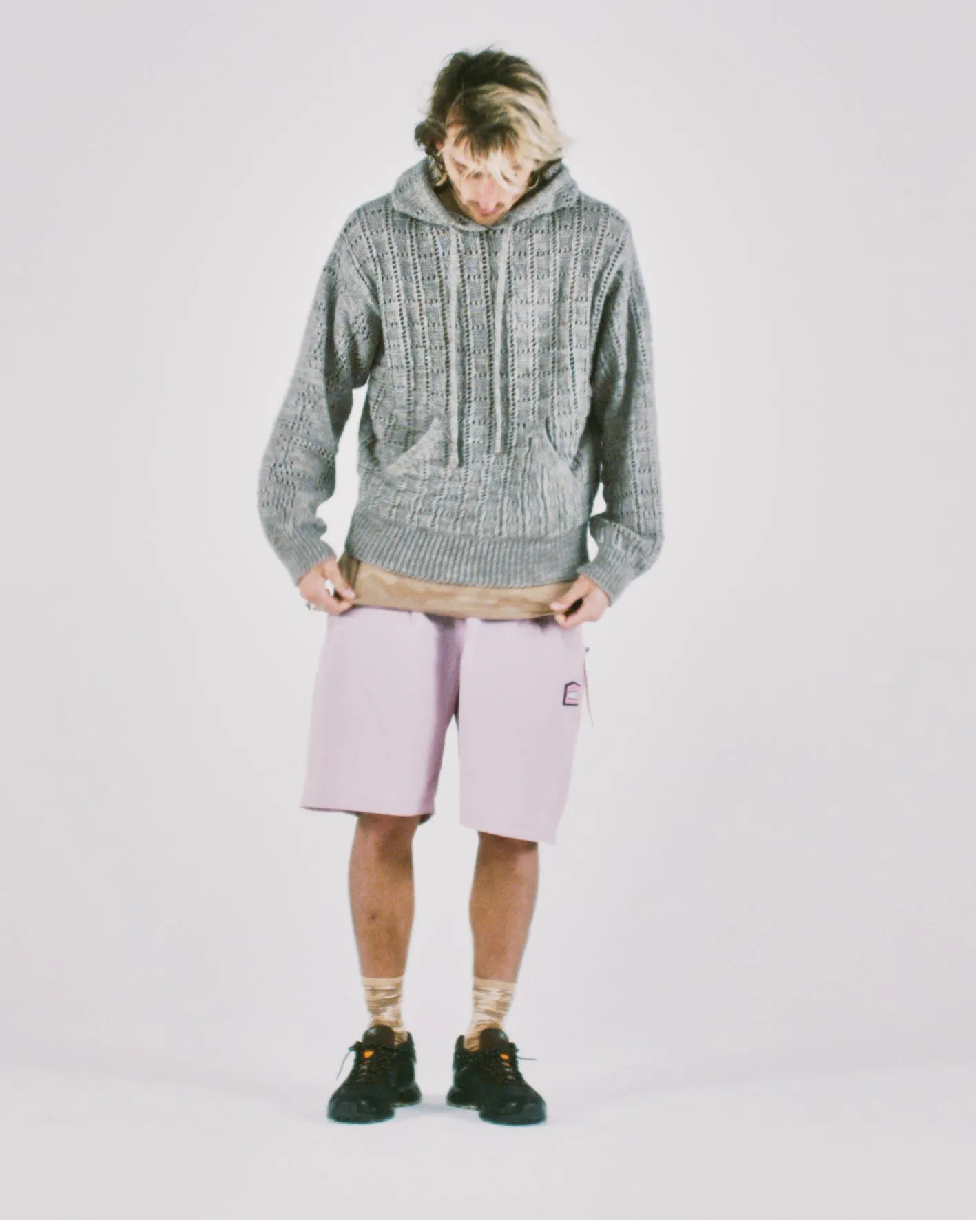 Pointelle Temple Patchwork Hoodie sold by ARIES product image thumbnail 2