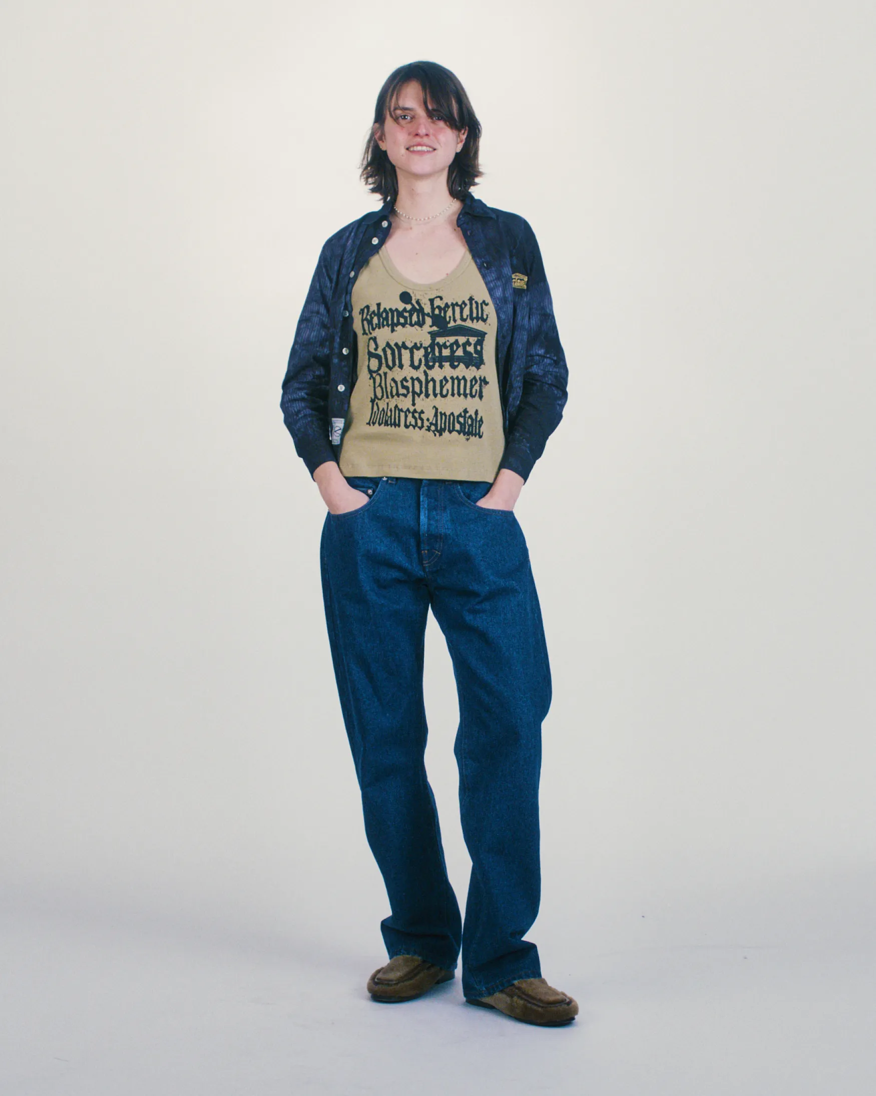 Tie Dye Stripe Poplin Shirt sold by ARIES product image thumbnail 3