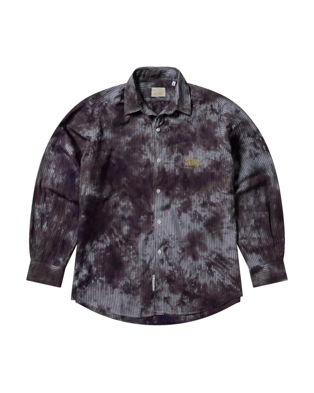 Tie Dye Stripe Poplin Shirt sold by ARIES