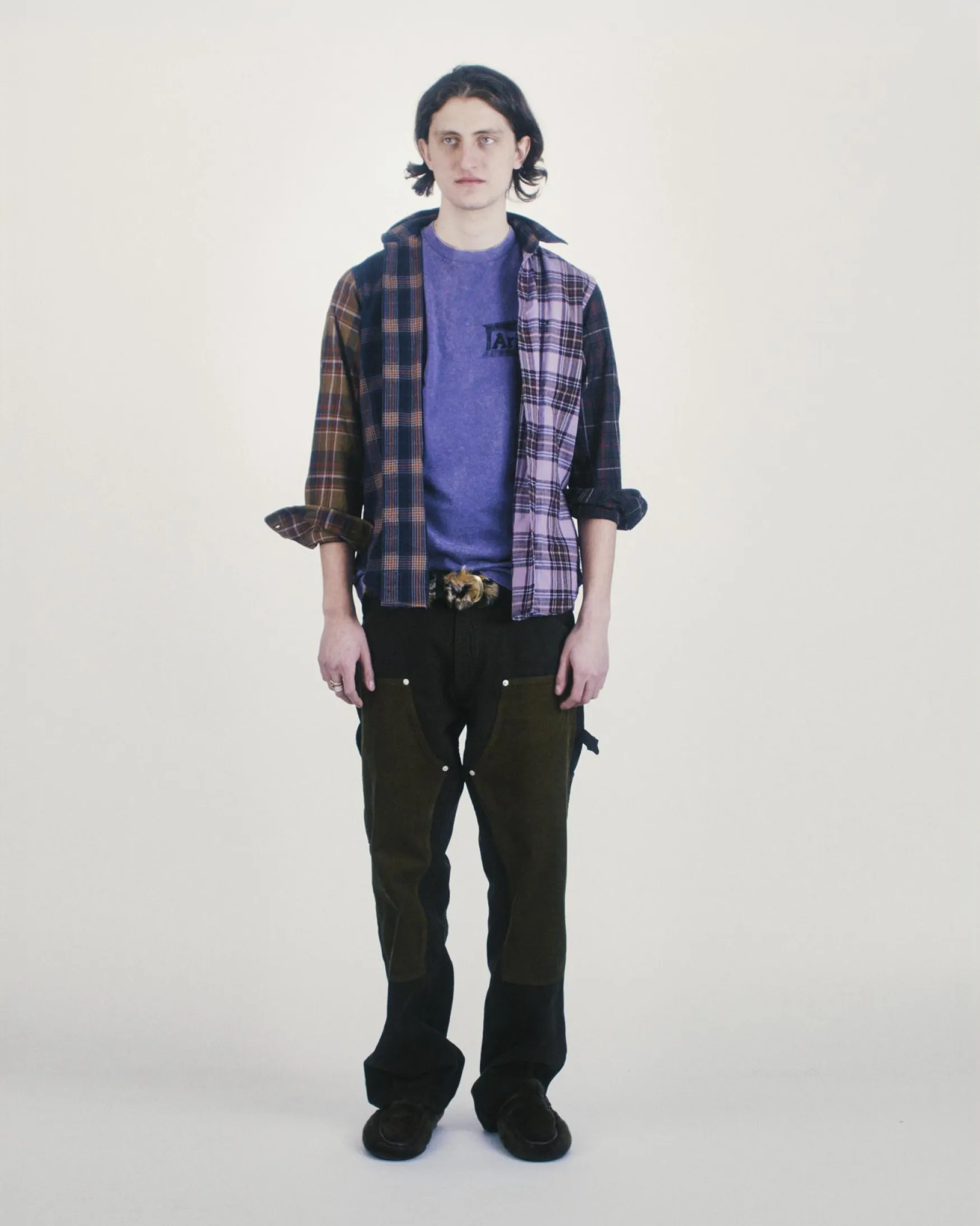 Overdyed Patchwork LS Shirt sold by ARIES product image thumbnail 2