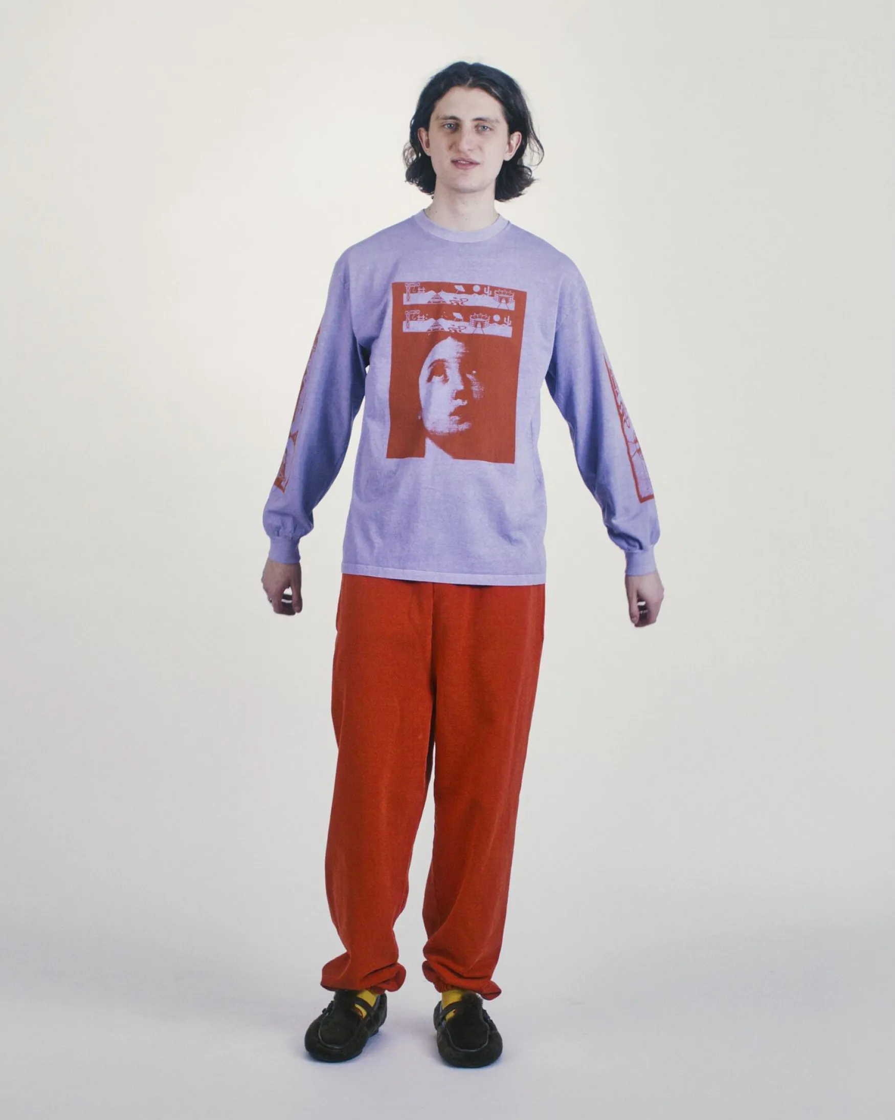 Faded Wingdings LS Tee sold by ARIES product image thumbnail 2