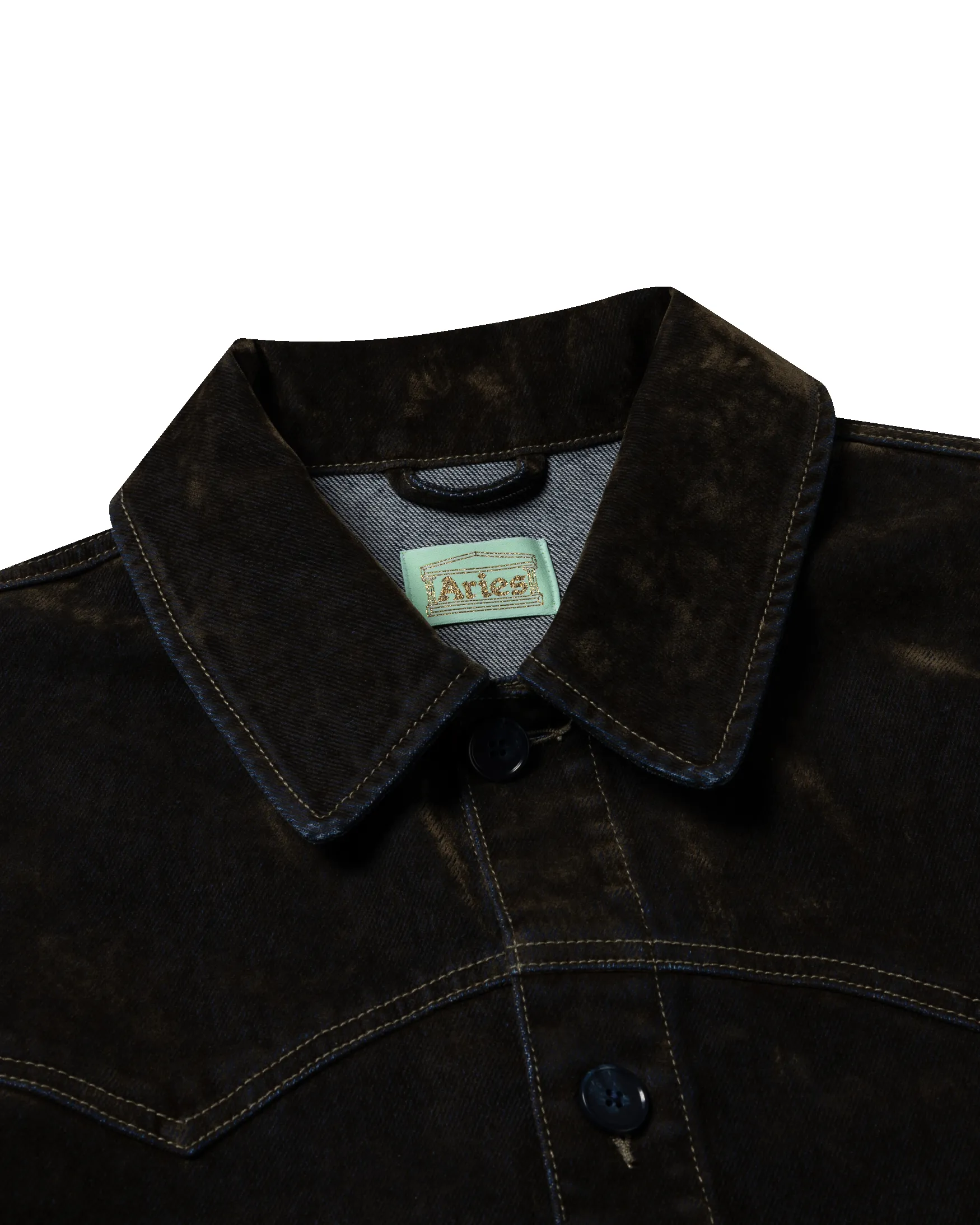 Worn Flock Denim Car Coat sold by ARIES product image thumbnail 4