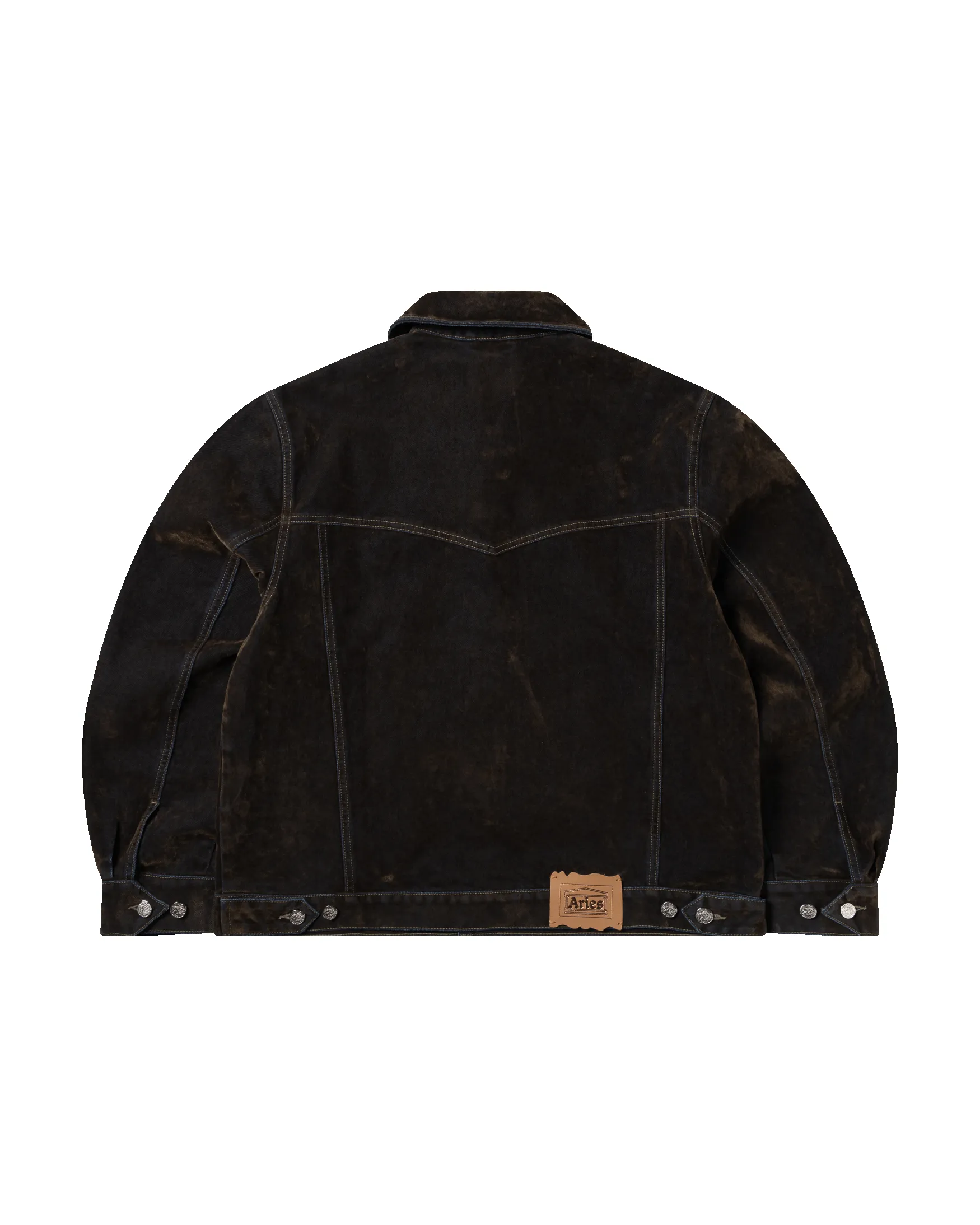 Worn Flock Denim Car Coat sold by ARIES product image thumbnail 3
