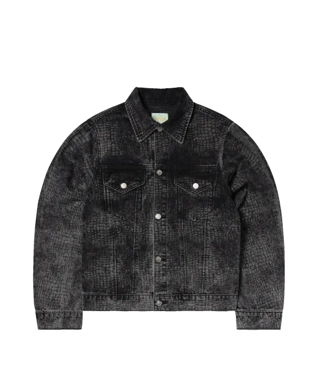 Lasered Croc Trucker Jacket made by ARIES