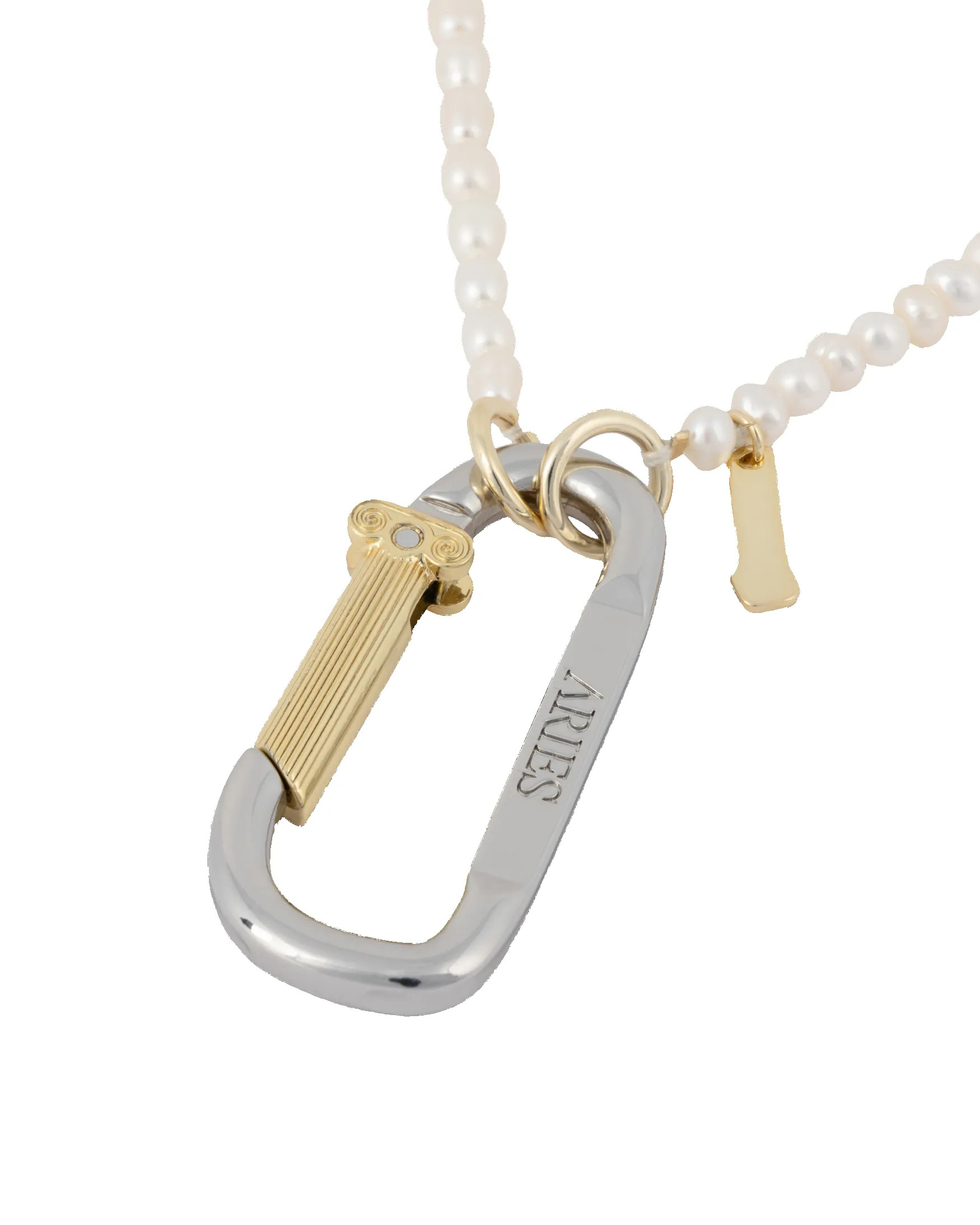 Mini Carabiner Pearl Necklace sold by ARIES product image thumbnail 2