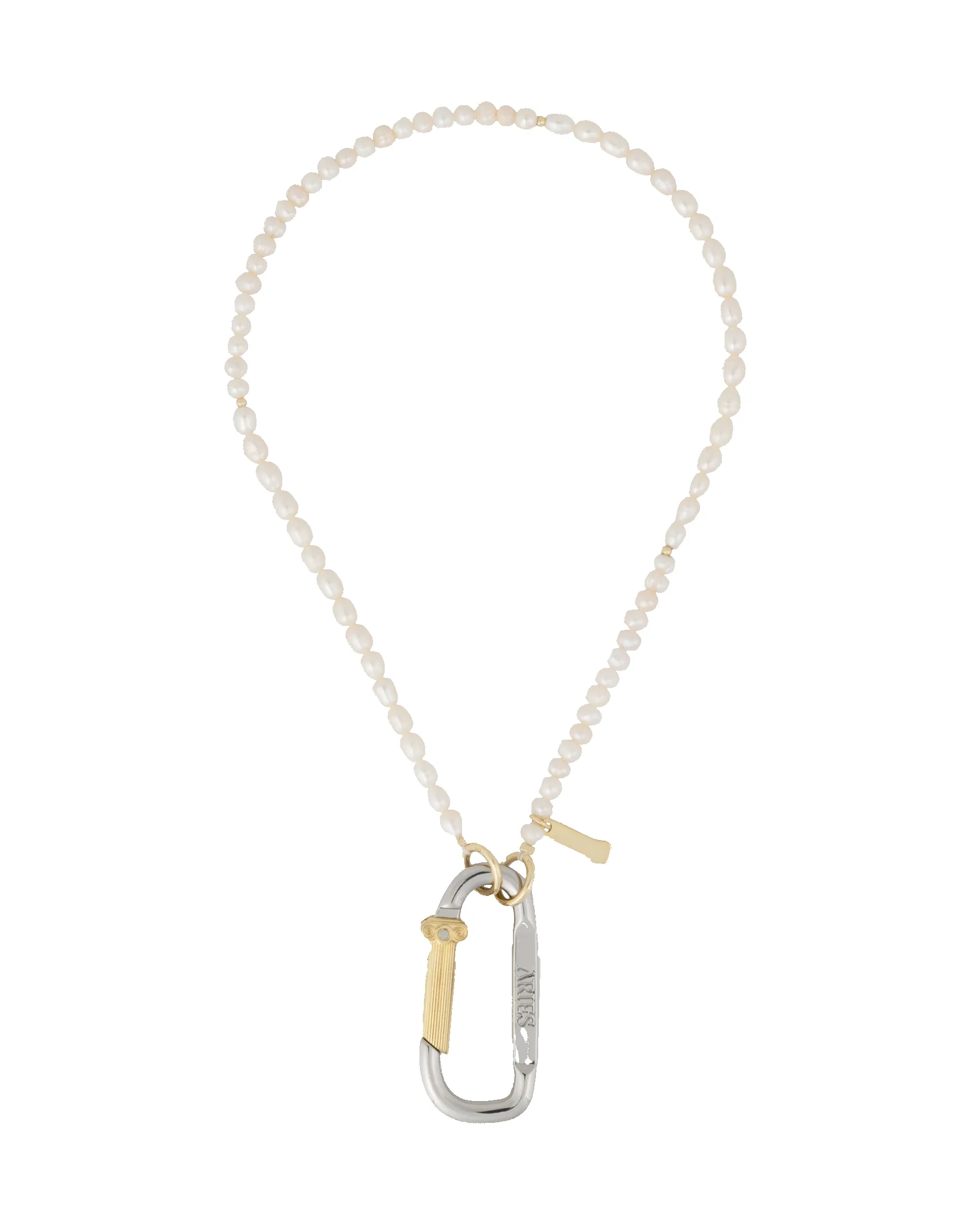 Mini Carabiner Pearl Necklace sold by ARIES