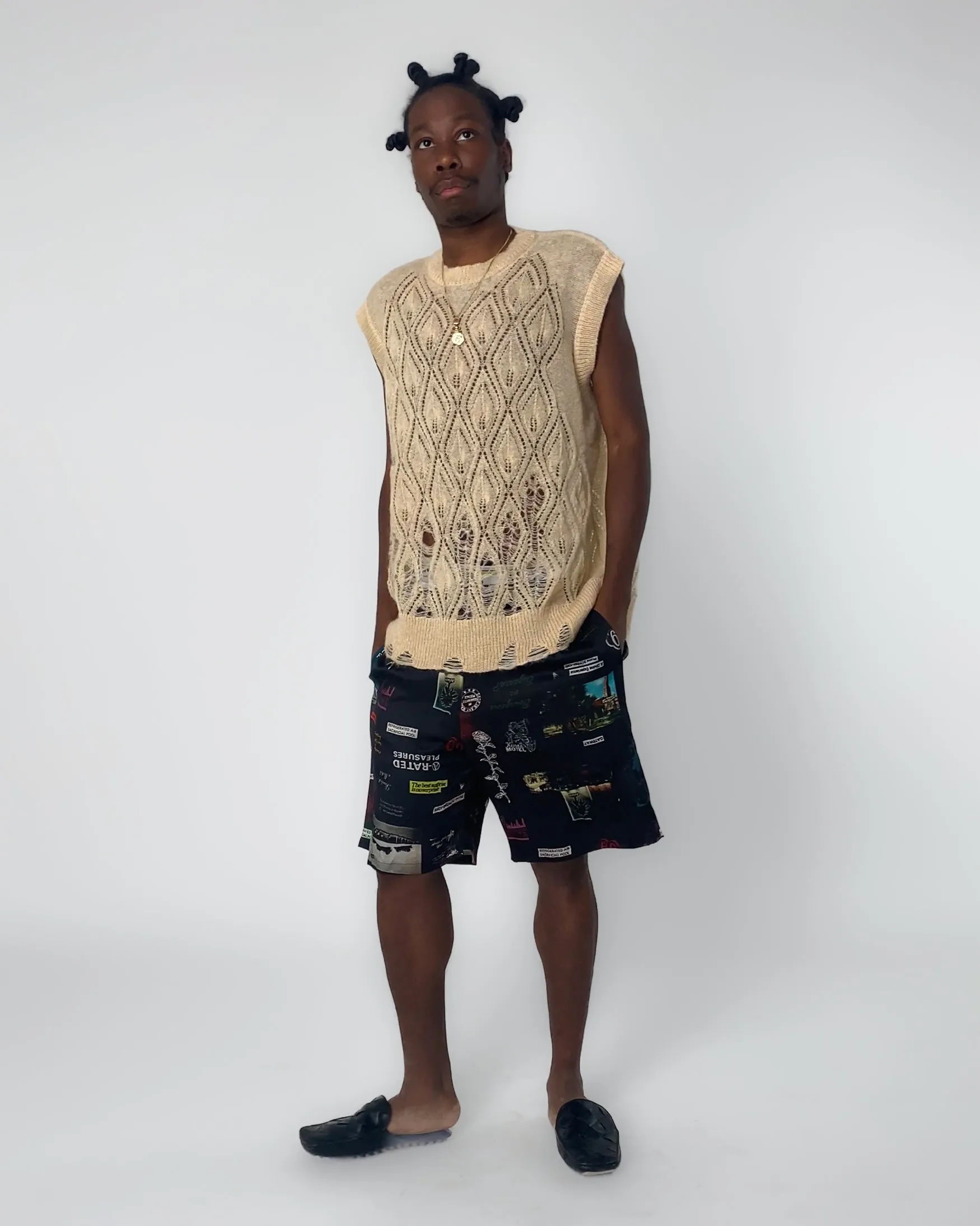 Lace Leaf and Ladders Mohair Vest sold by ARIES product image thumbnail 2