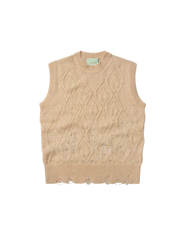 Lace Leaf and Ladders Mohair Vest made by ARIES