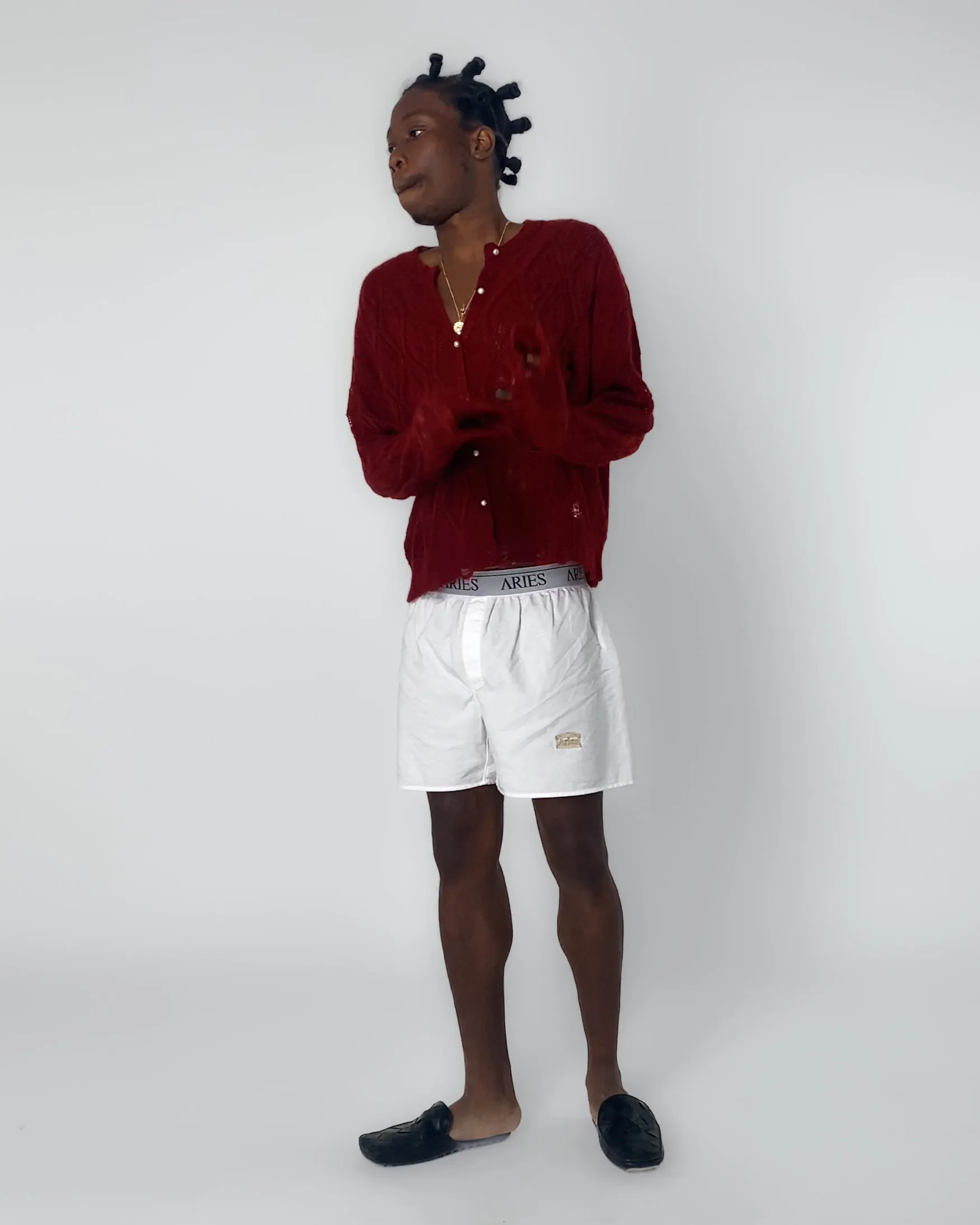 Lace Leaf and Ladders Mohair Cardigan sold by ARIES product image thumbnail 2