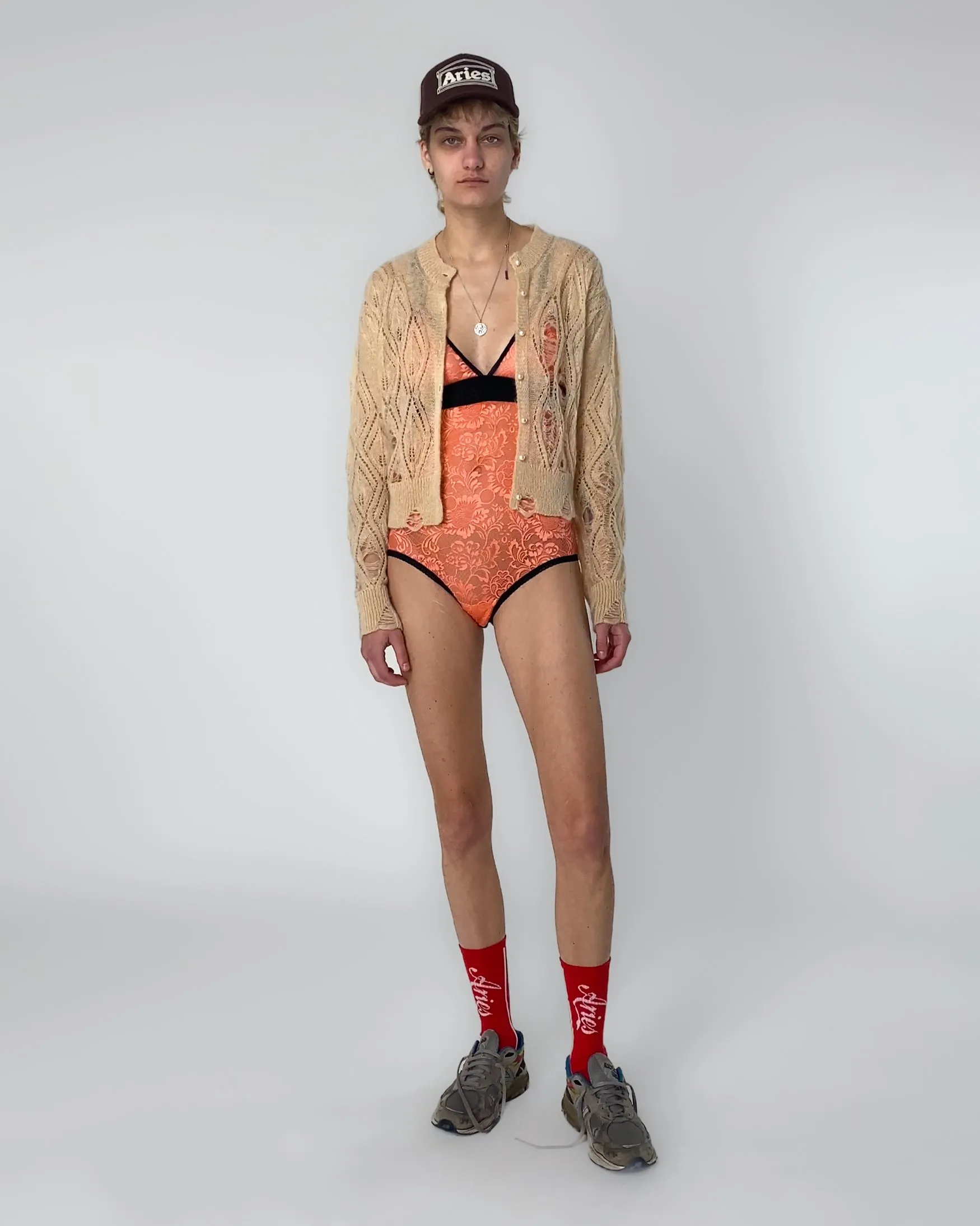 Lace Leaf and Ladders Mohair Cardigan sold by ARIES product image thumbnail 2