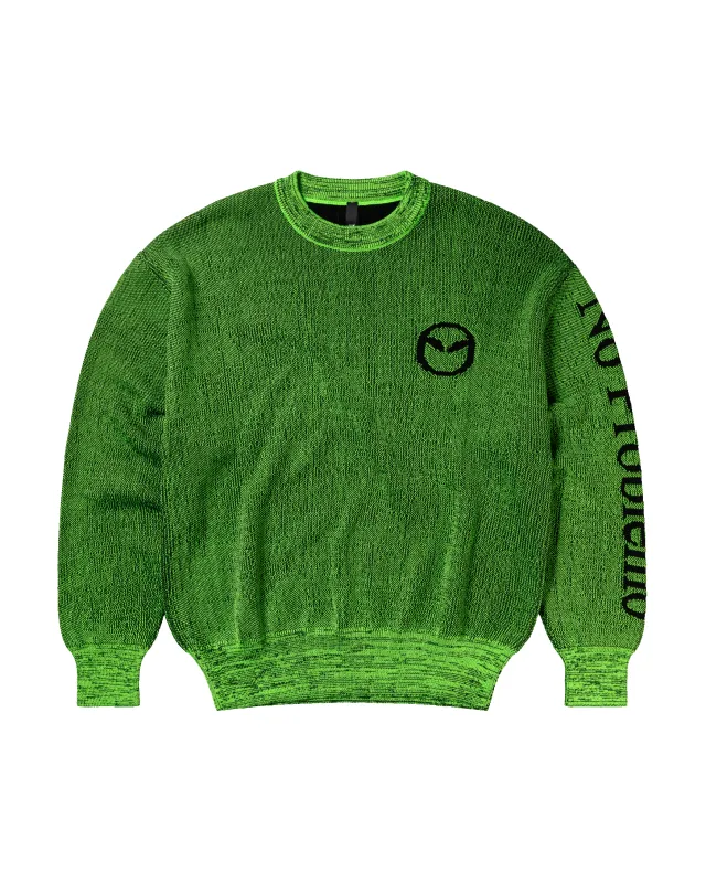 Glitch Alien-O Crew Neck Knit made by No Problemo