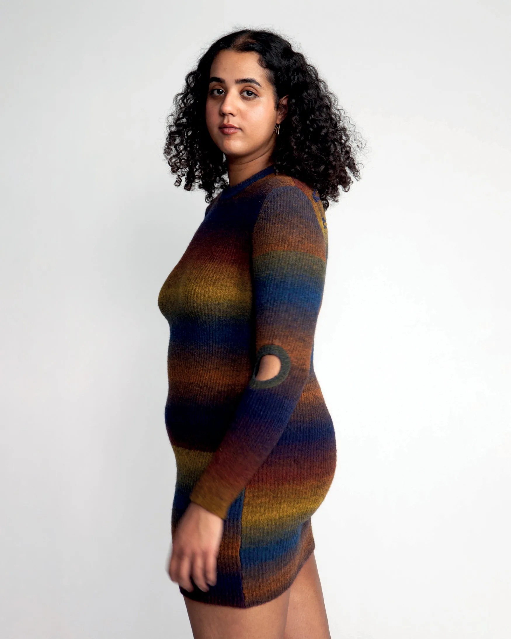 Boucle Space Dye Holey Knit Dress sold by ARIES product image thumbnail 5