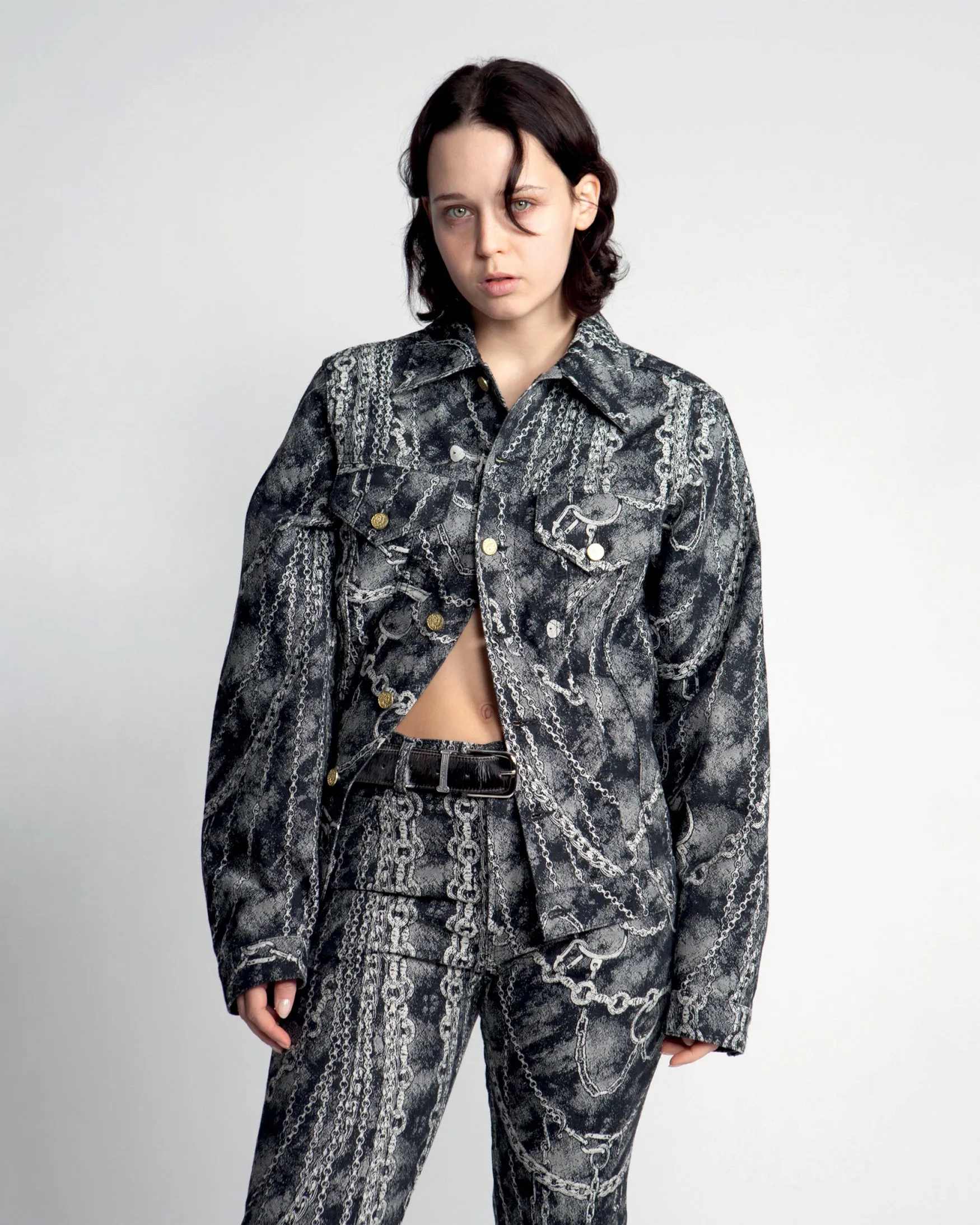 Chains Jacquard Trucker Jacket sold by ARIES product image thumbnail 3