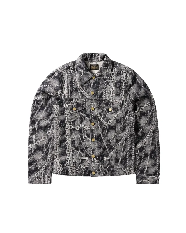 Chains Jacquard Trucker Jacket made by ARIES
