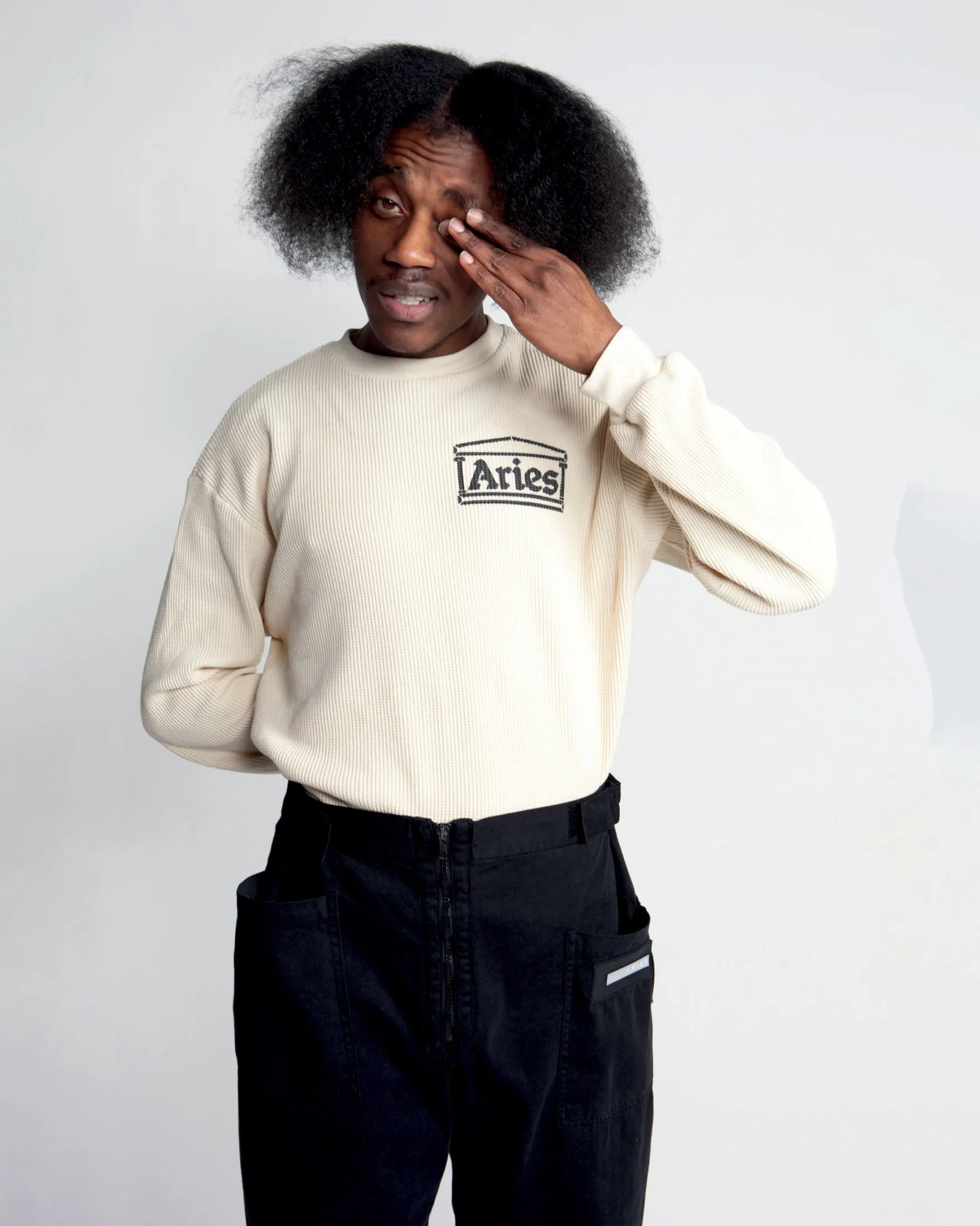 Waffle LS Tee sold by ARIES product image thumbnail 2