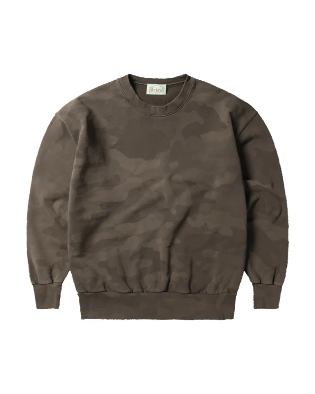 Aged Camo Sweat sold by ARIES