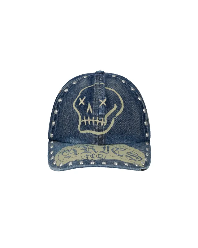 Studded Mega Graphic Denim Cap made by ARIES