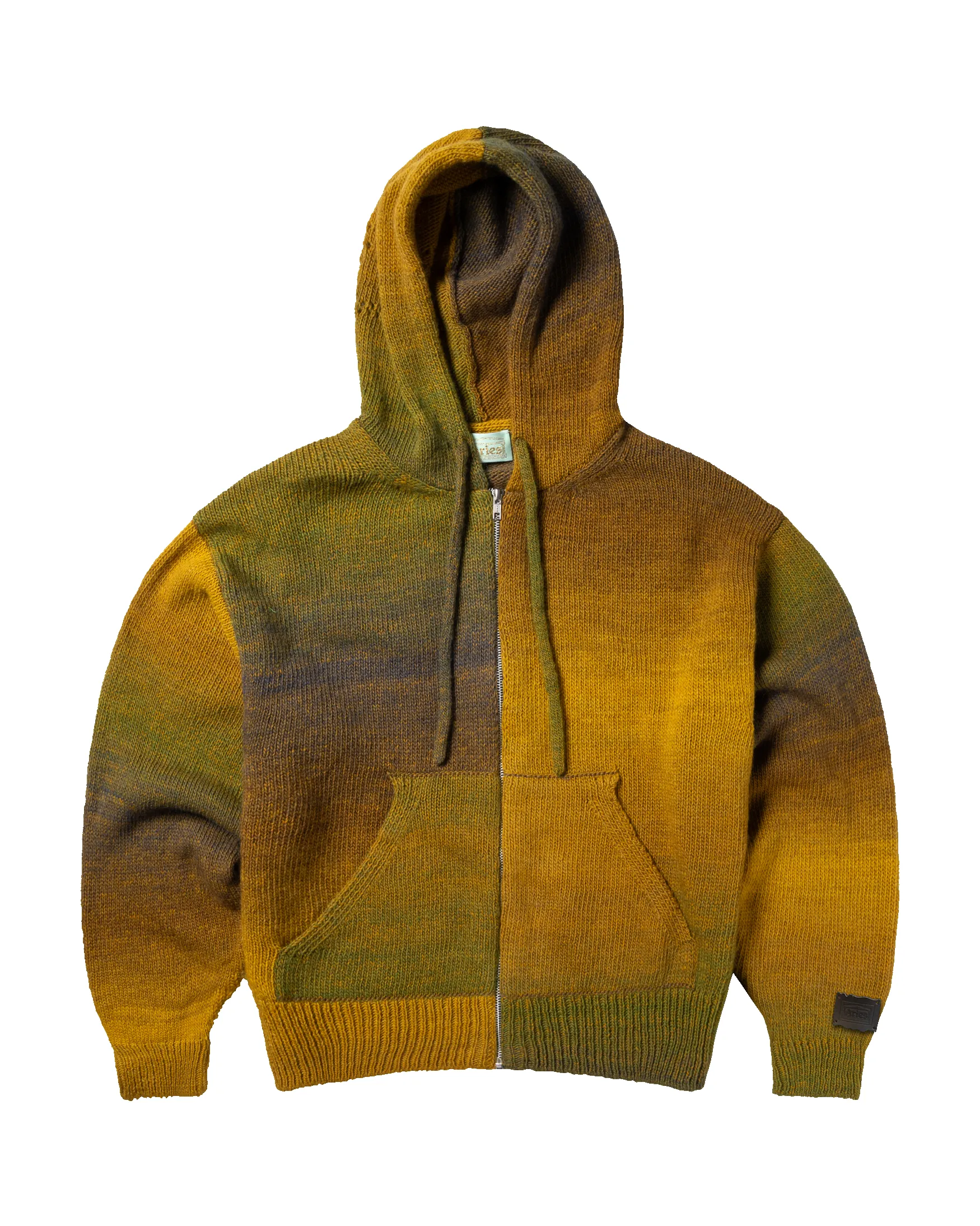Space Dye Temple Knit Zip Thru Hoodie sold by ARIES
