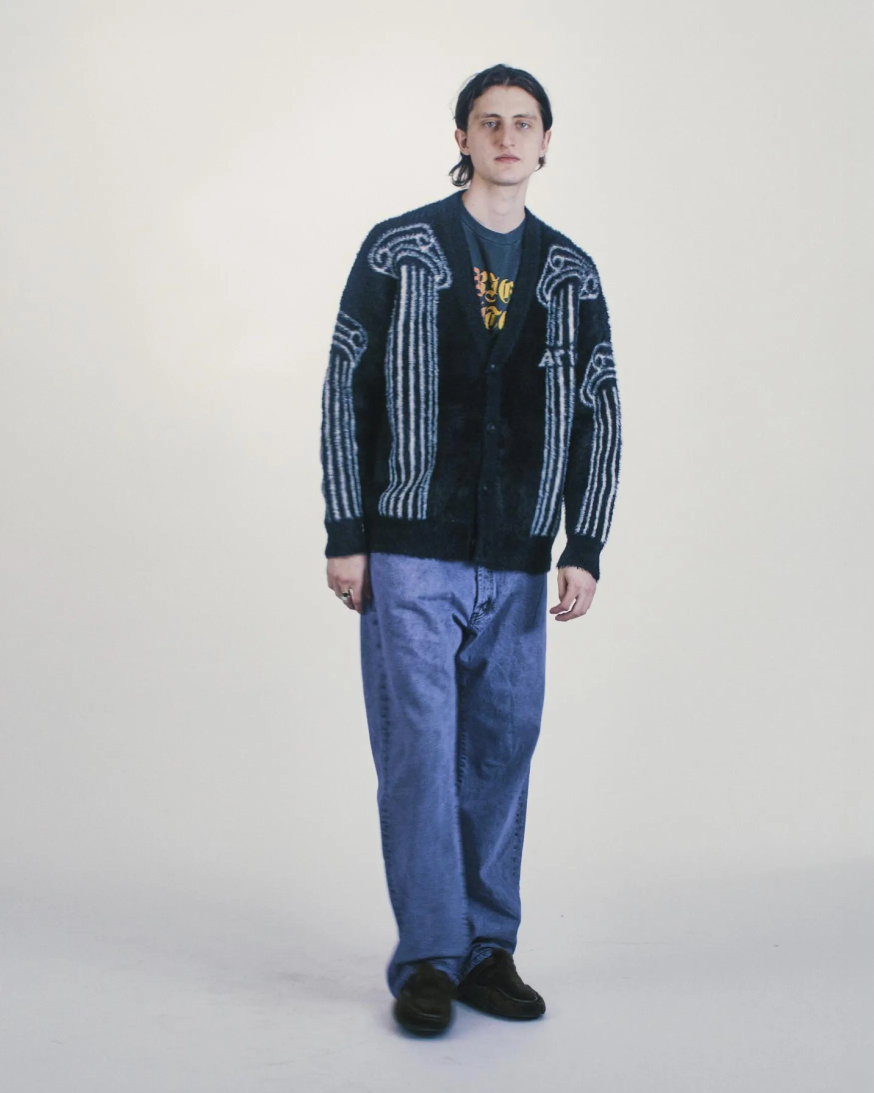 Oversized Chenille Column Knit Cardigan sold by ARIES product image thumbnail 2