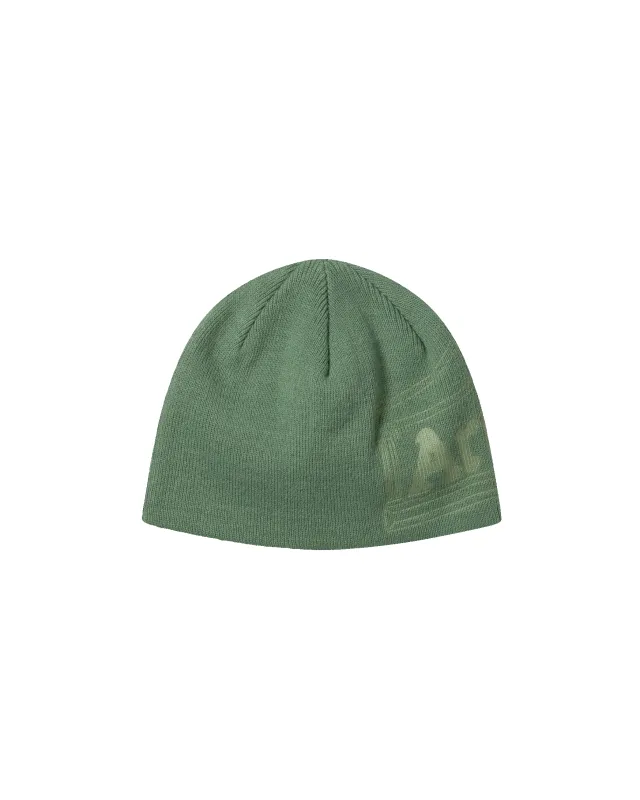 Temple Embossed Skull Beanie made by ARIES