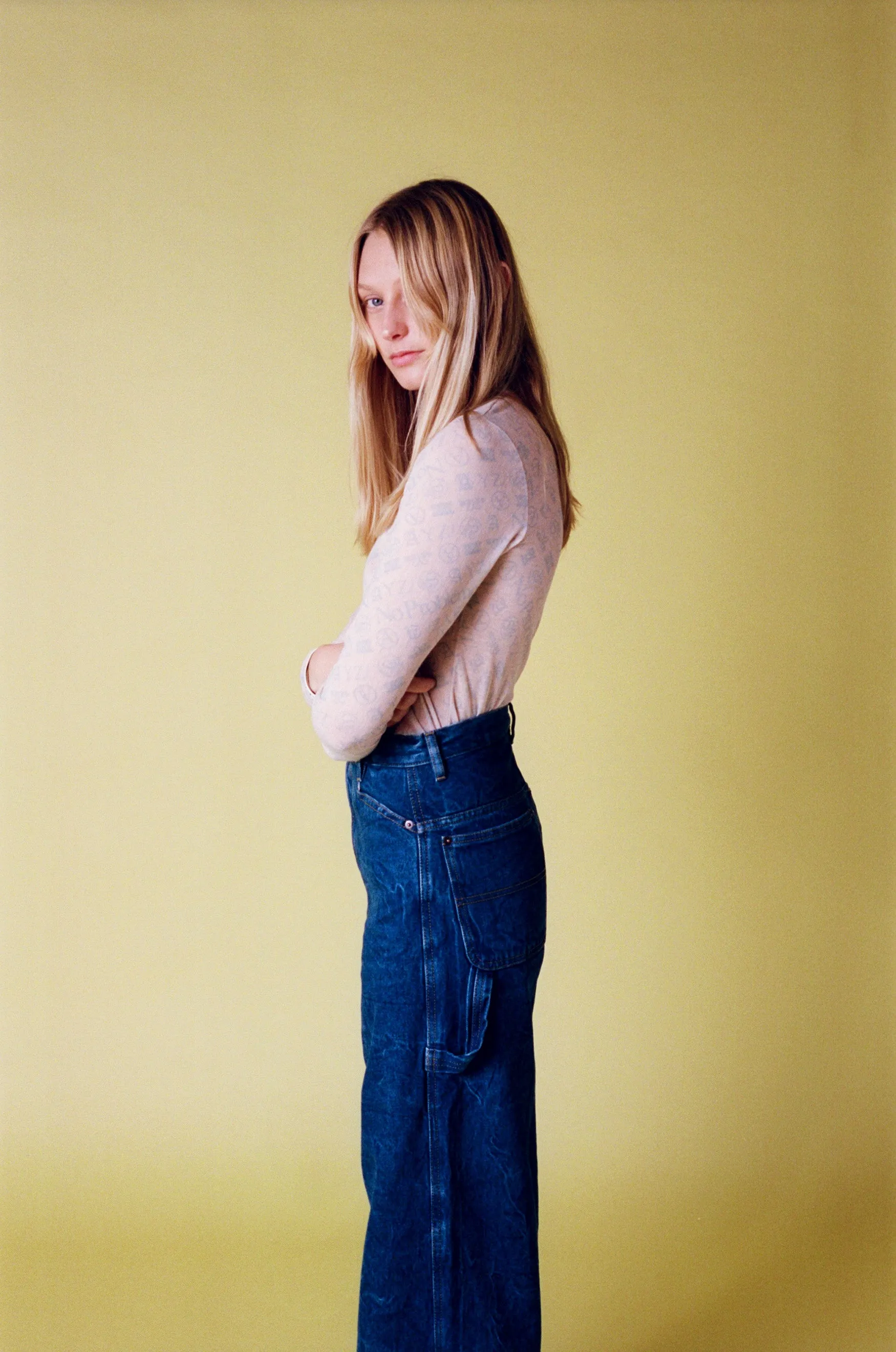 Monogram Mesh Long Sleeve Top sold by ARIES product image thumbnail 3