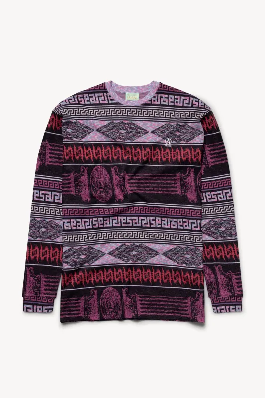 Column Jacquard Super Long Sleeve Tee Dress made by ARIES