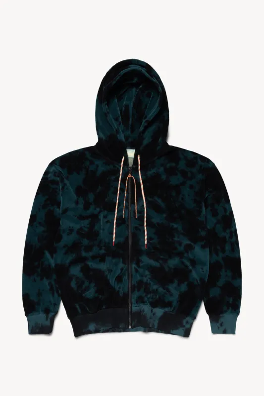 Tie-Dye Velour Hoodie made by ARIES