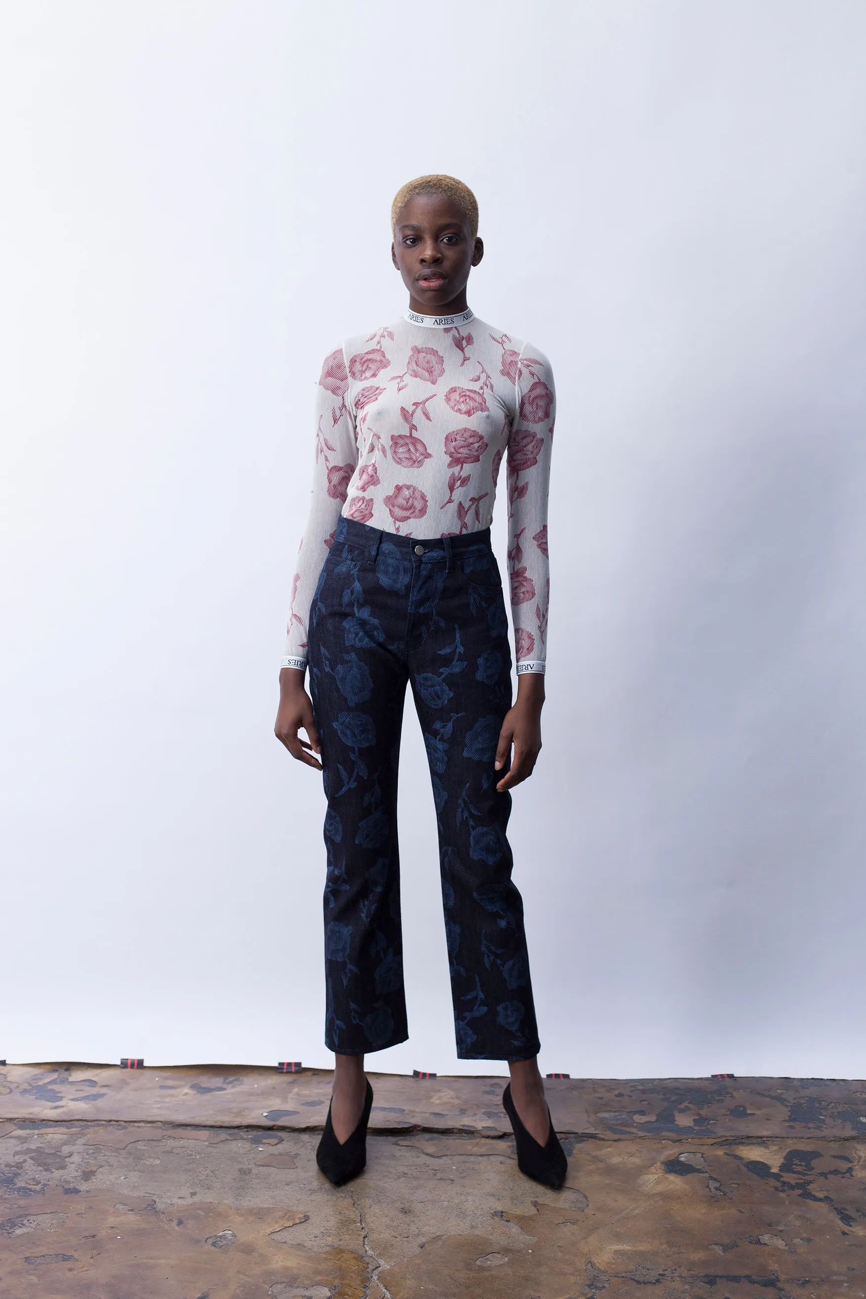 Rose Print Lilly Jeans sold by ARIES product image thumbnail 2