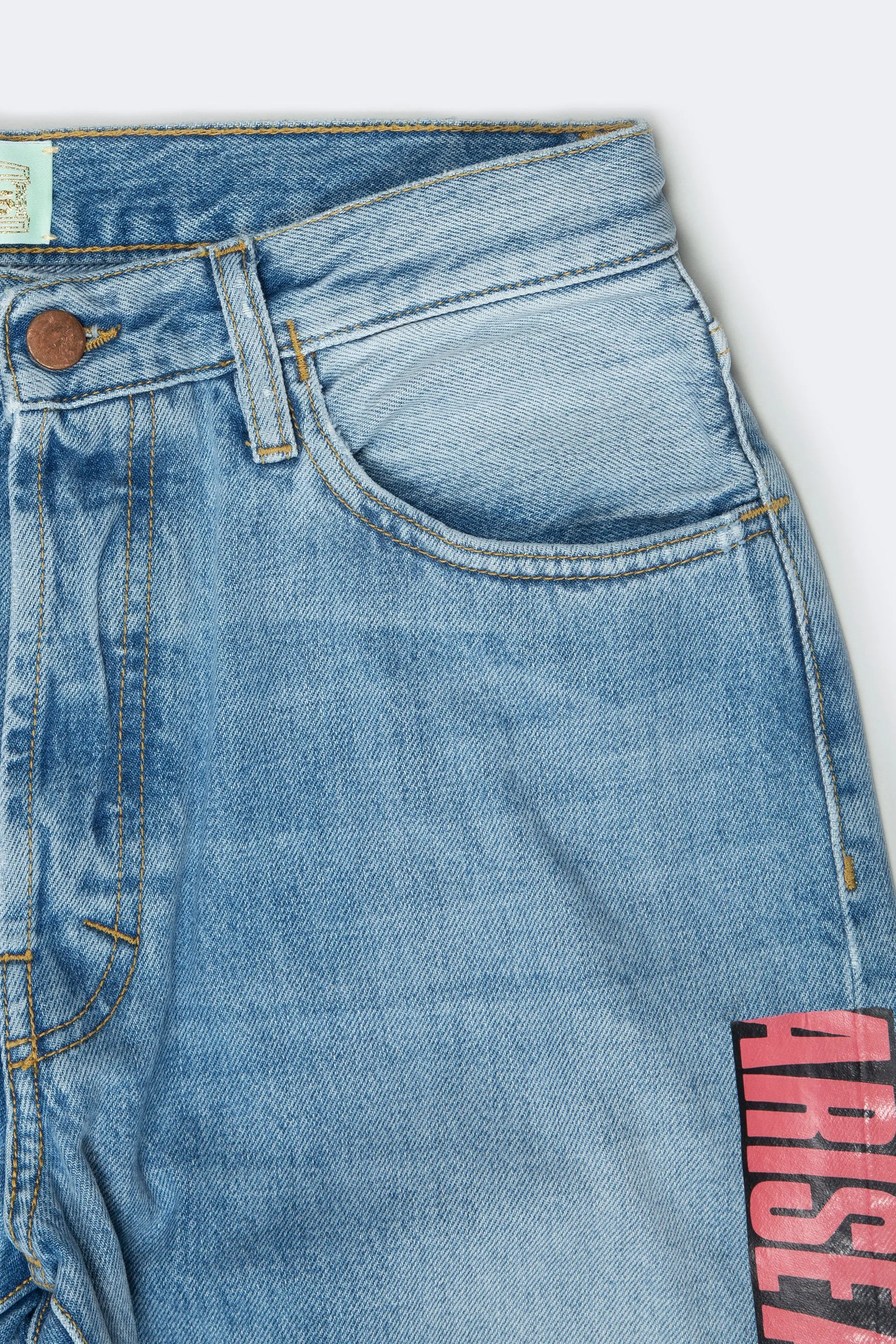 Light Wash Taped Lilly Jeans sold by ARIES product image thumbnail 3