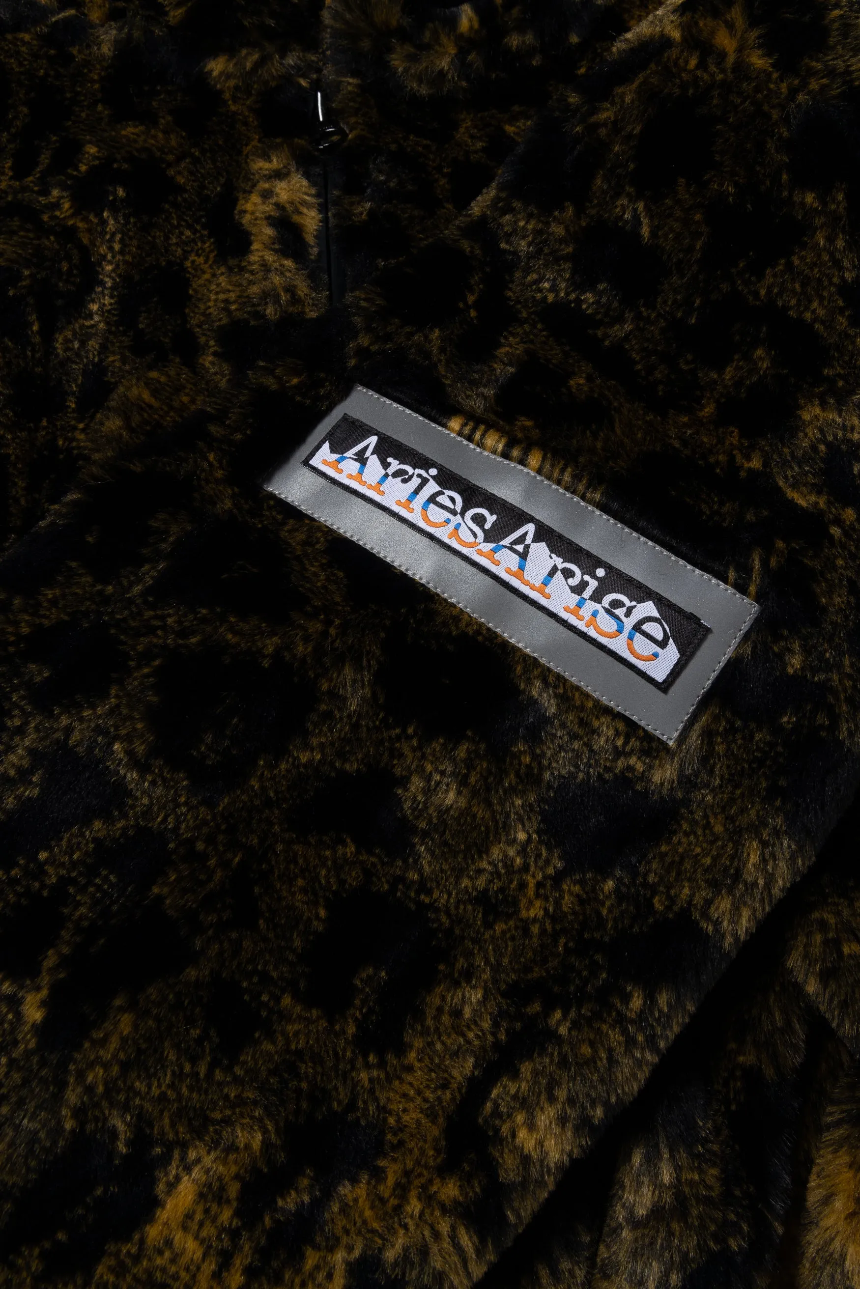 Leopard Fur Cropped Hoodie sold by ARIES product image thumbnail 4